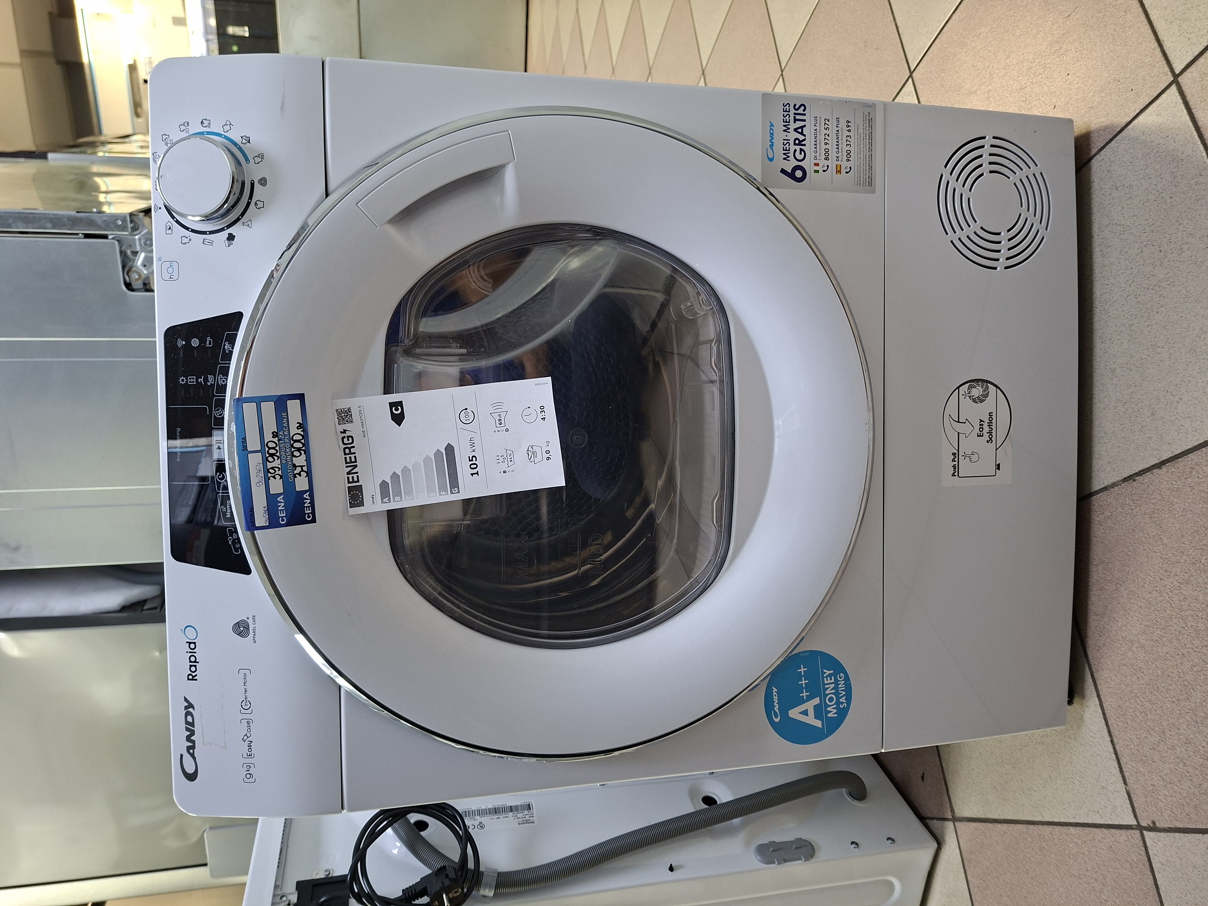 Mašina za sušenje veša Candy ROE H9A3TCEX-S, 9 kg