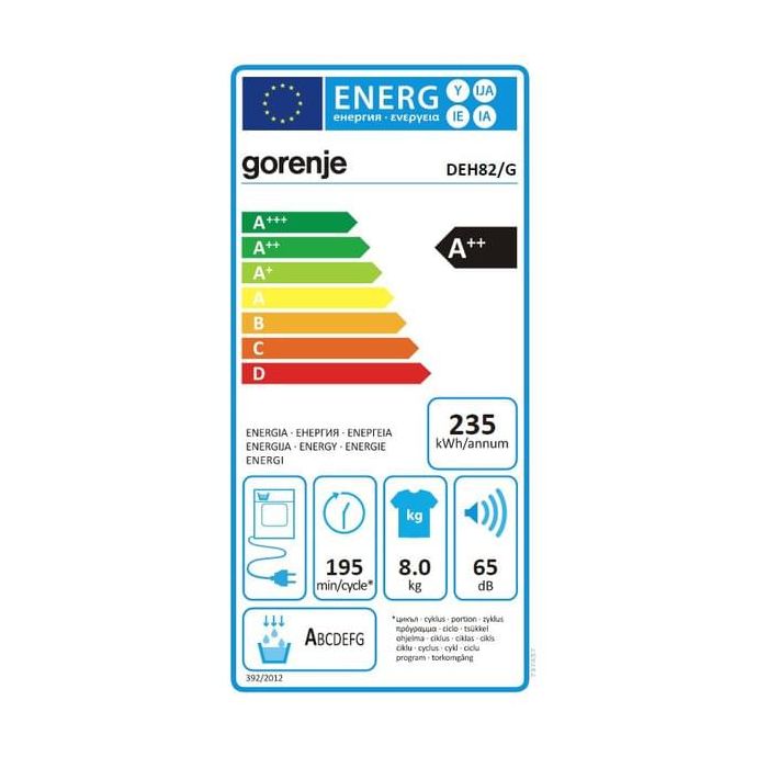 Mašina za Sušenje veša Gorenje DEH82/G , 8 kg.