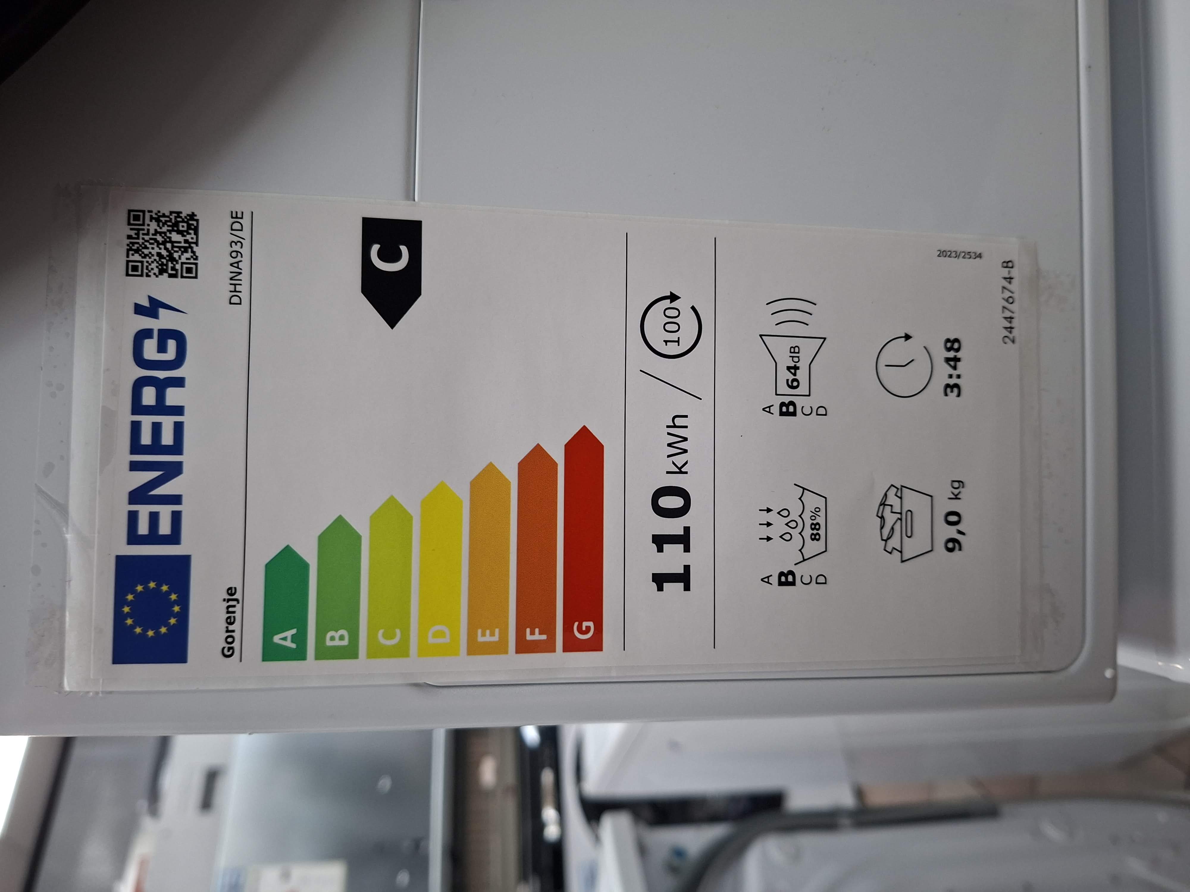 Mašina za sušenje veša Gorenje DHNA93, 9 kg.