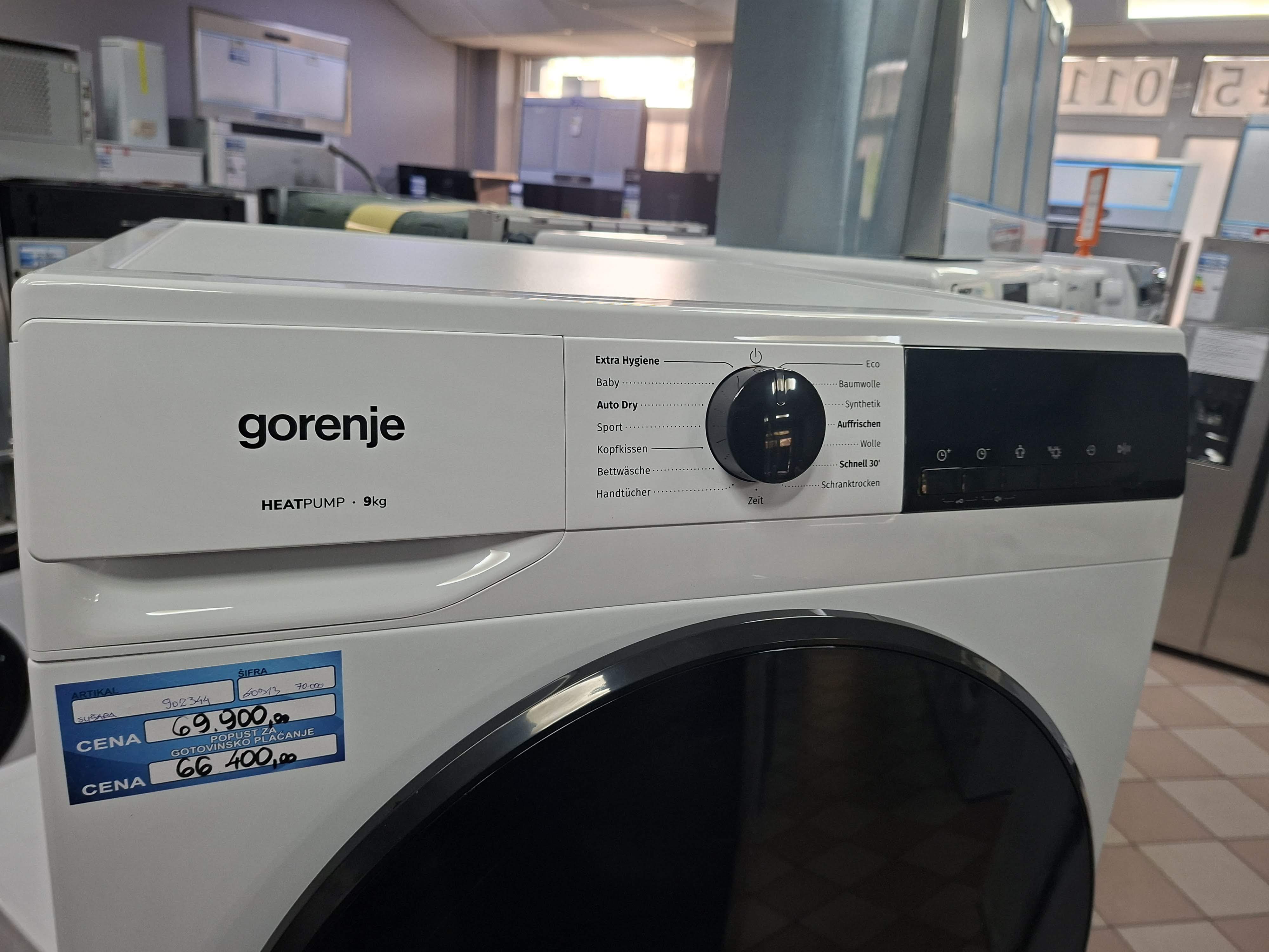 Mašina za sušenje veša Gorenje DHNA93, 9 kg.