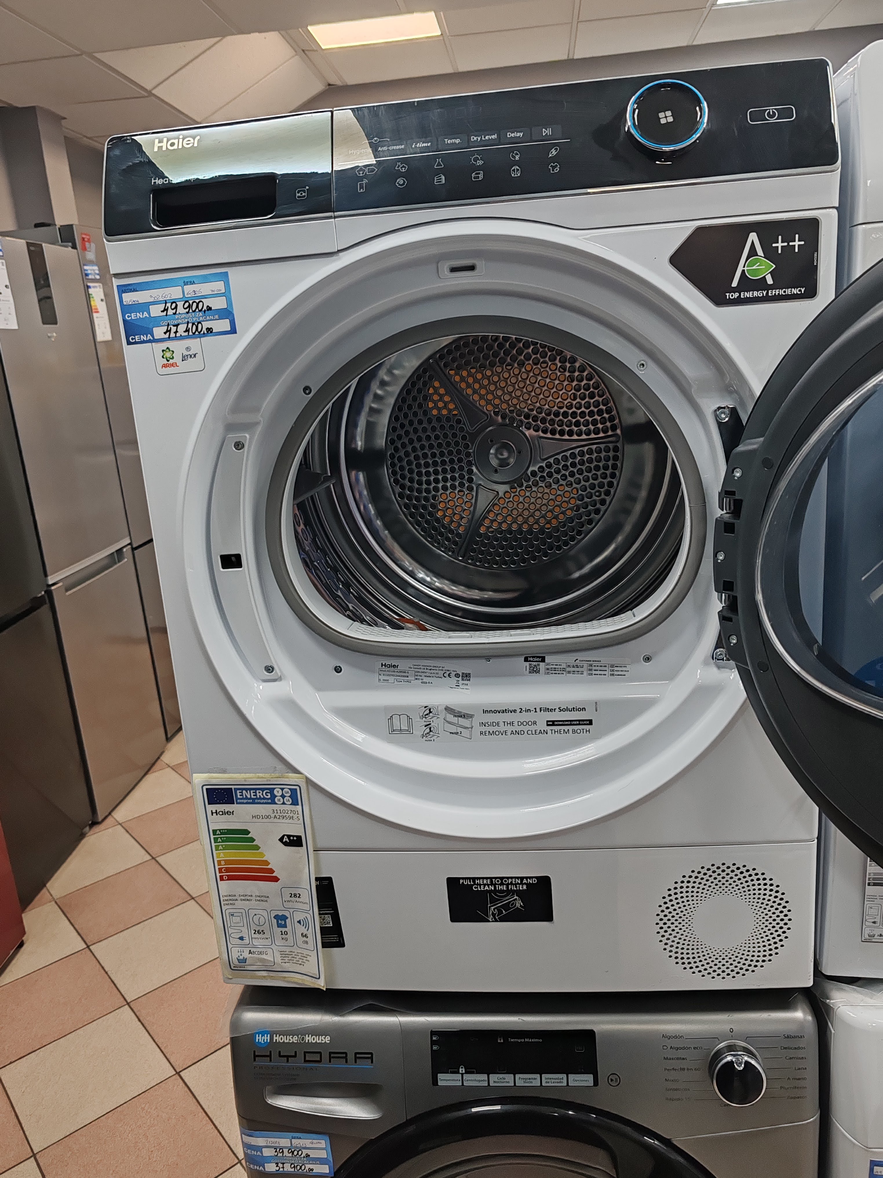 Mašina za sušenje veša Haier HD100-A2959E-S , 10 kg.