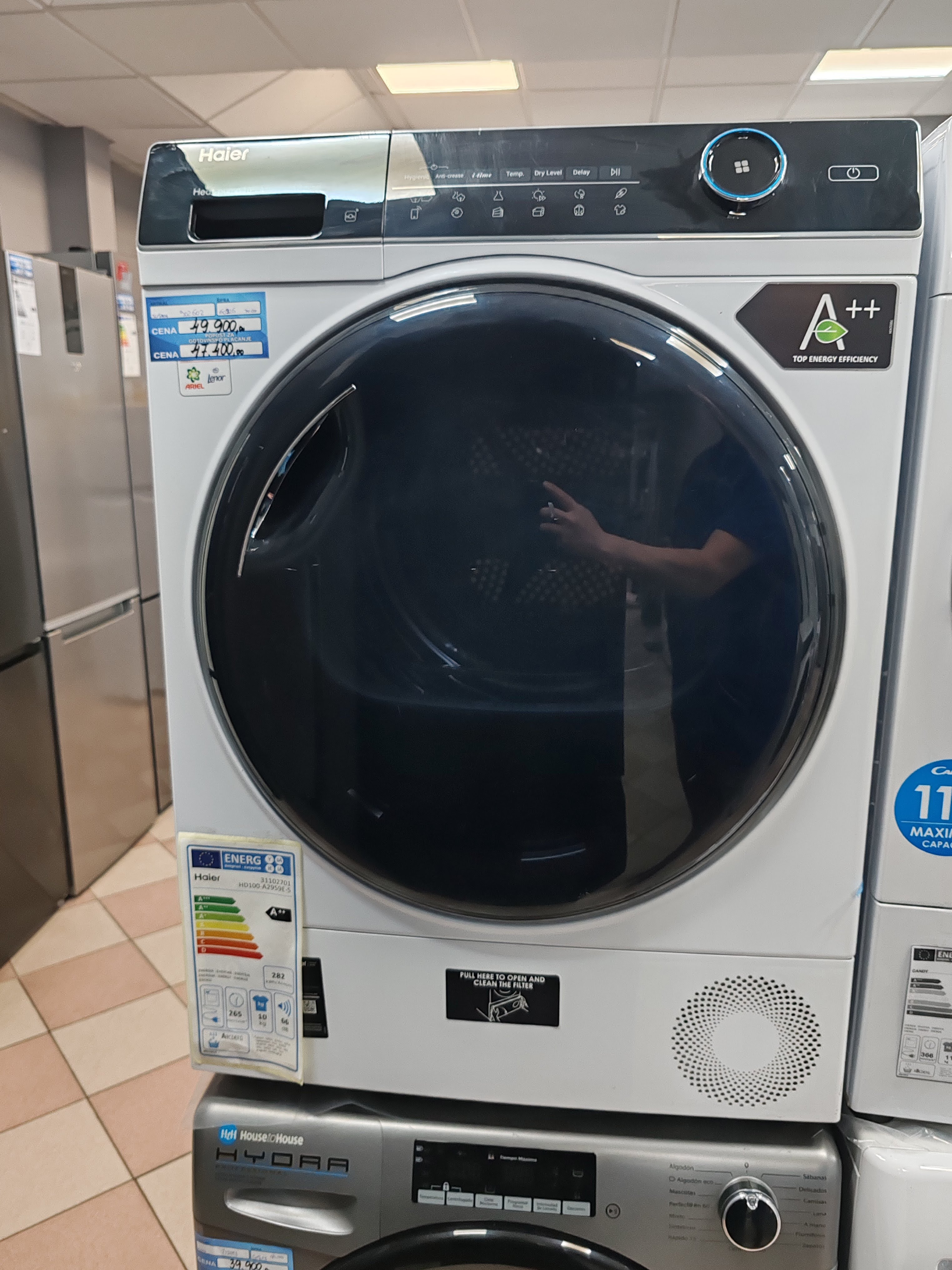 Mašina za sušenje veša Haier HD100-A2959E-S , 10 kg.