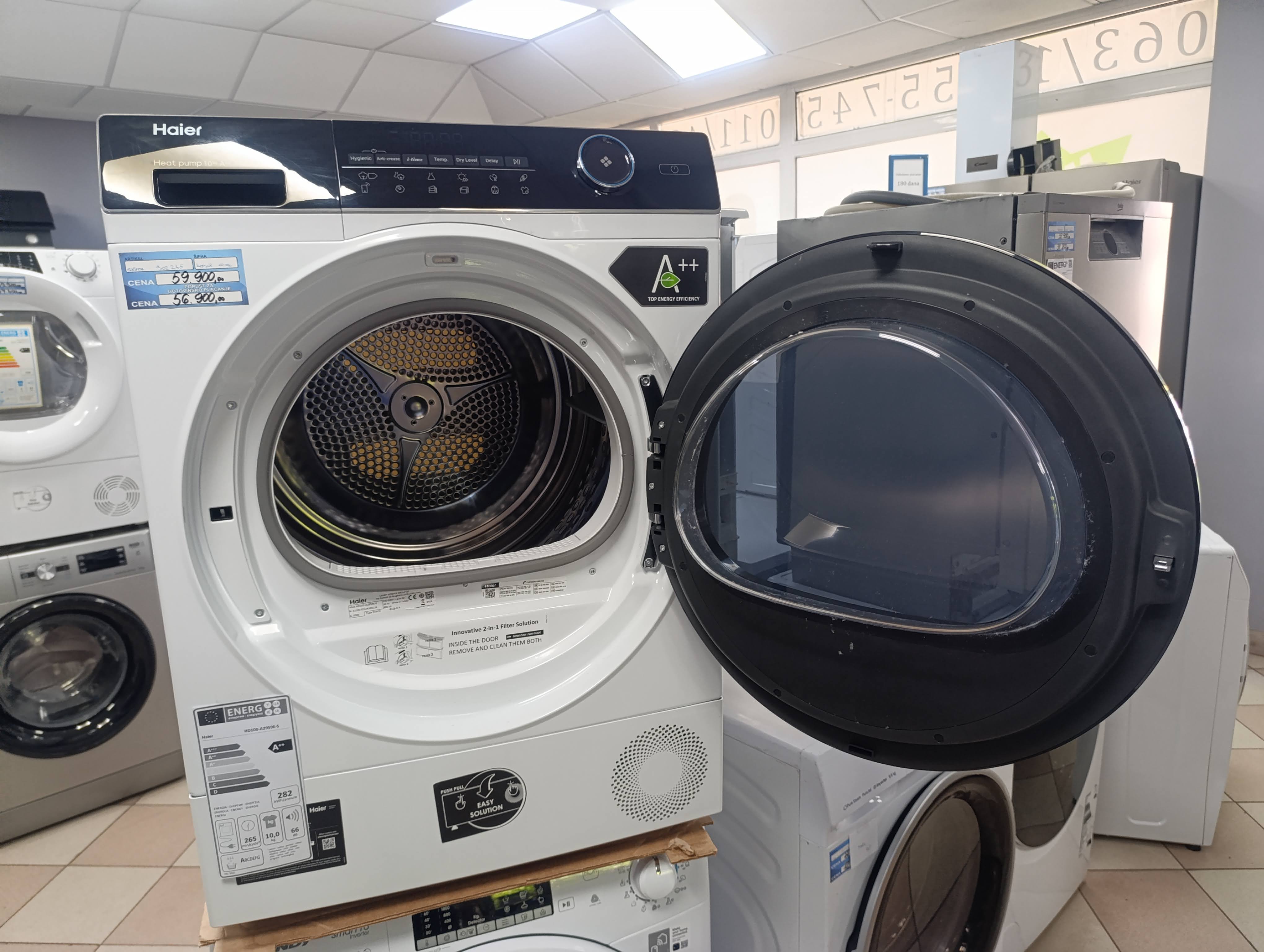 Mašina za sušenje veša Haier HD100-A2959E-S , 10 kg.