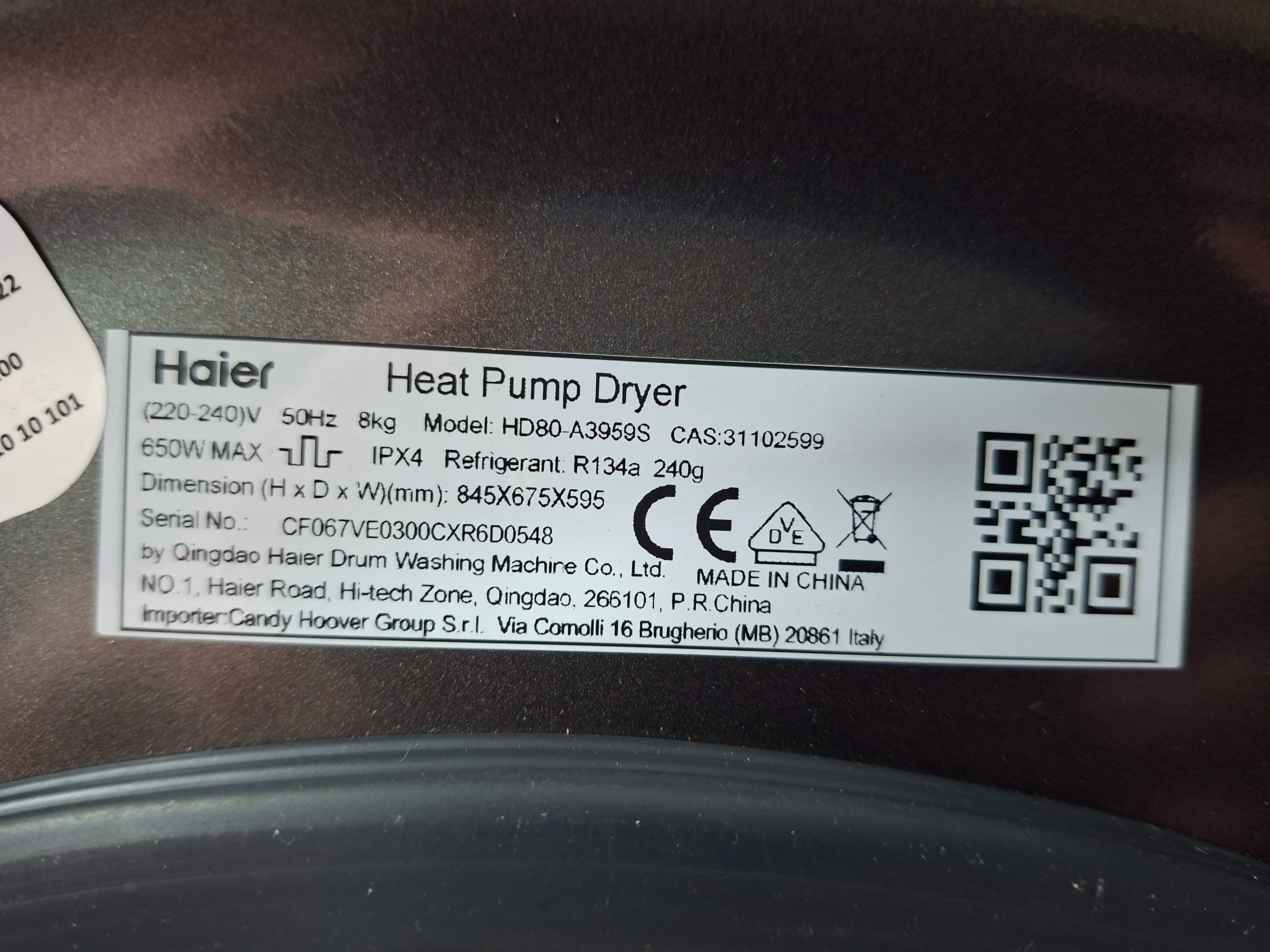 Mašina za sušenje veša Haier HD80-A3959S , 8 kg