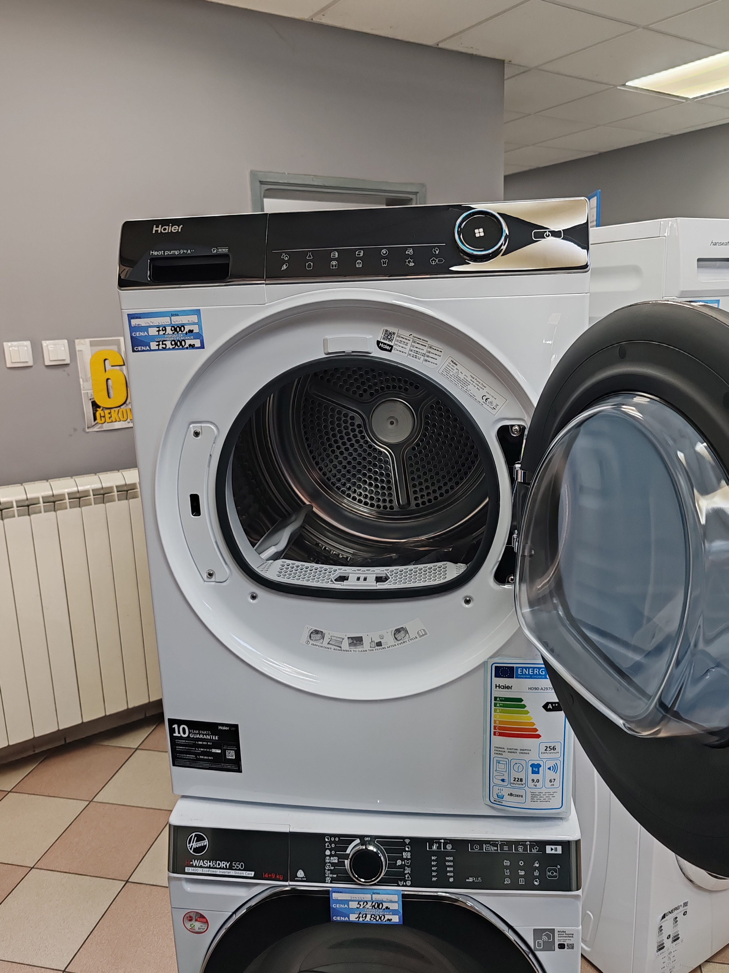 Mašina za sušenje Veša Haier HD90-A2979, 9 kg. 