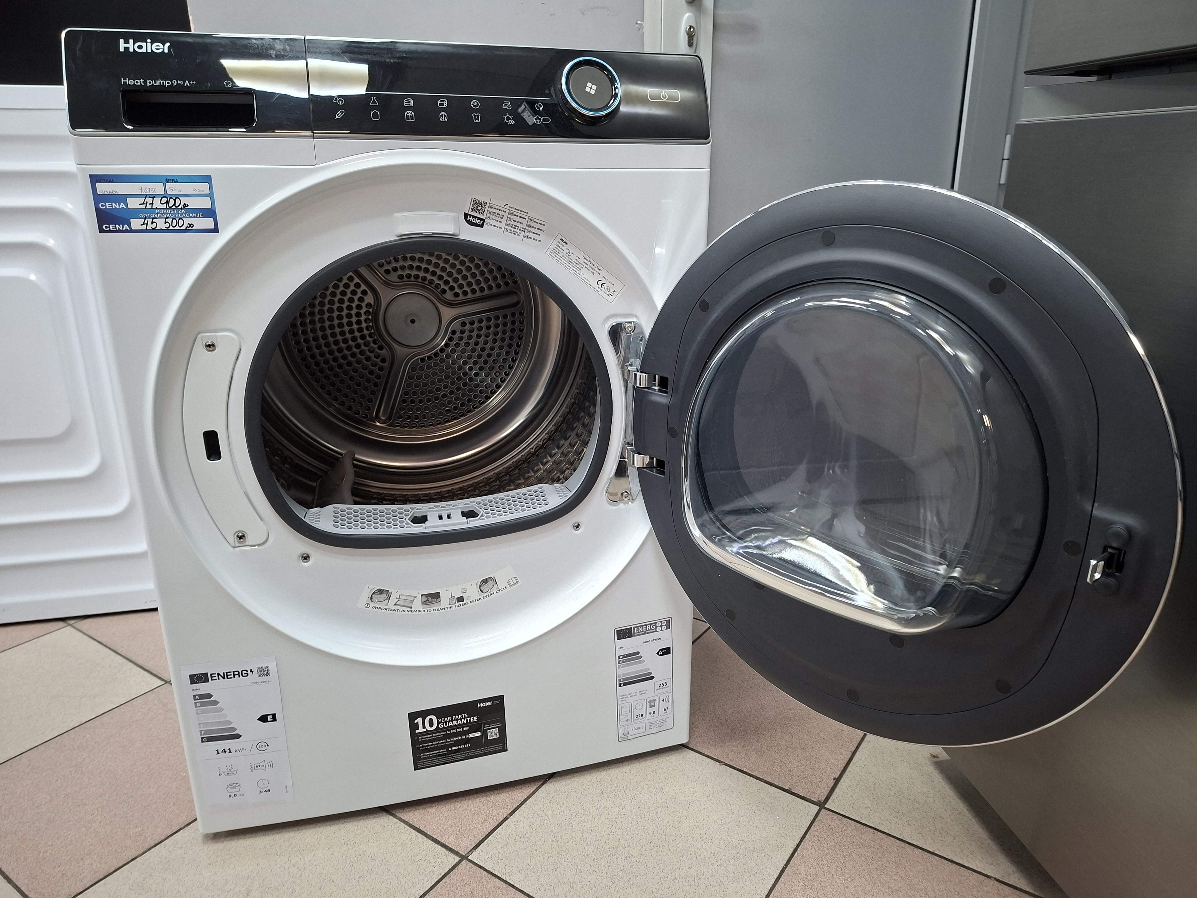 Mašina za sušenje Veša Haier HD90-A2979N, 9 kg. 