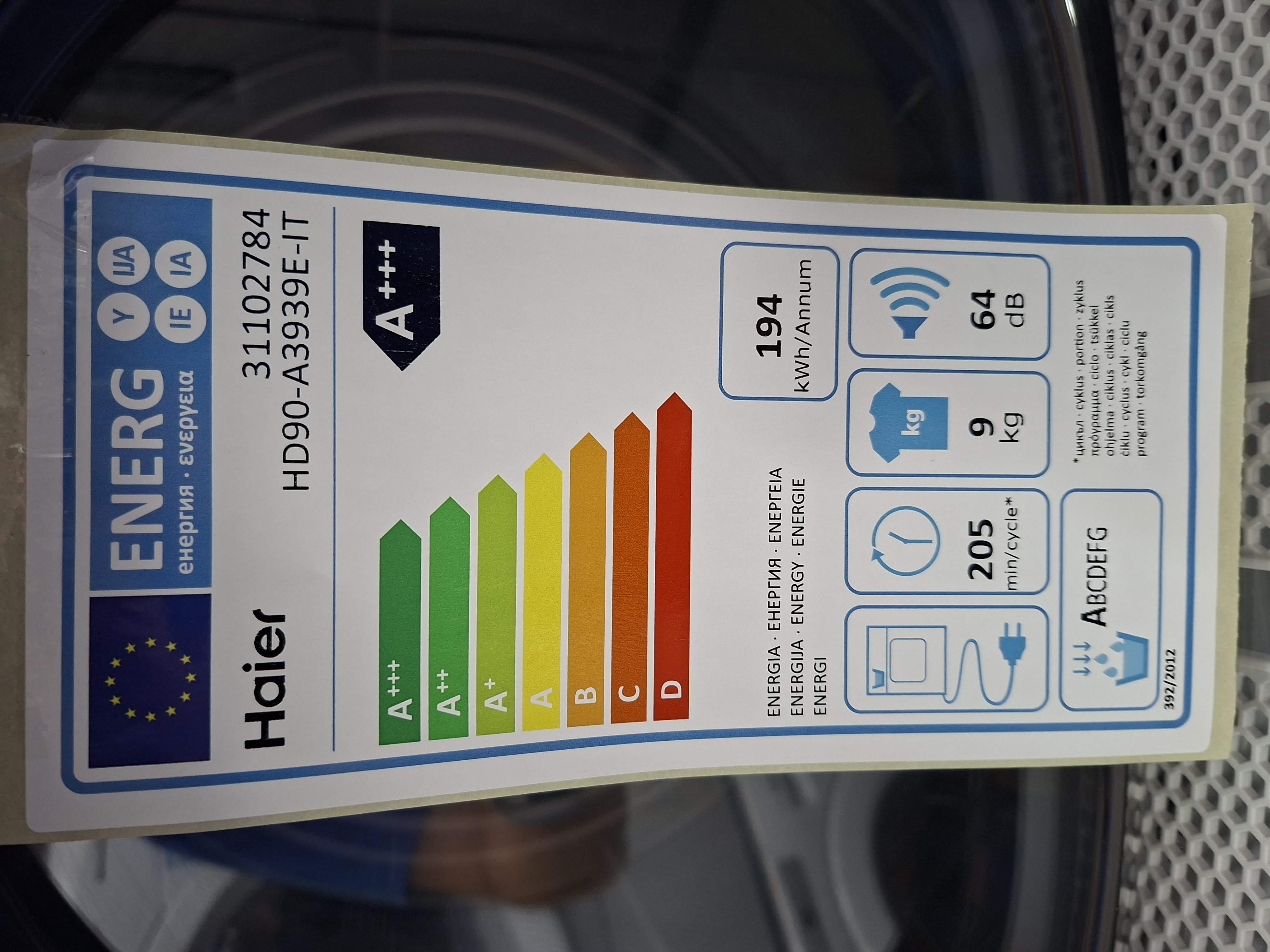 Mašina za sušenje veša Haier HD90-A3939-IT, 9 kg