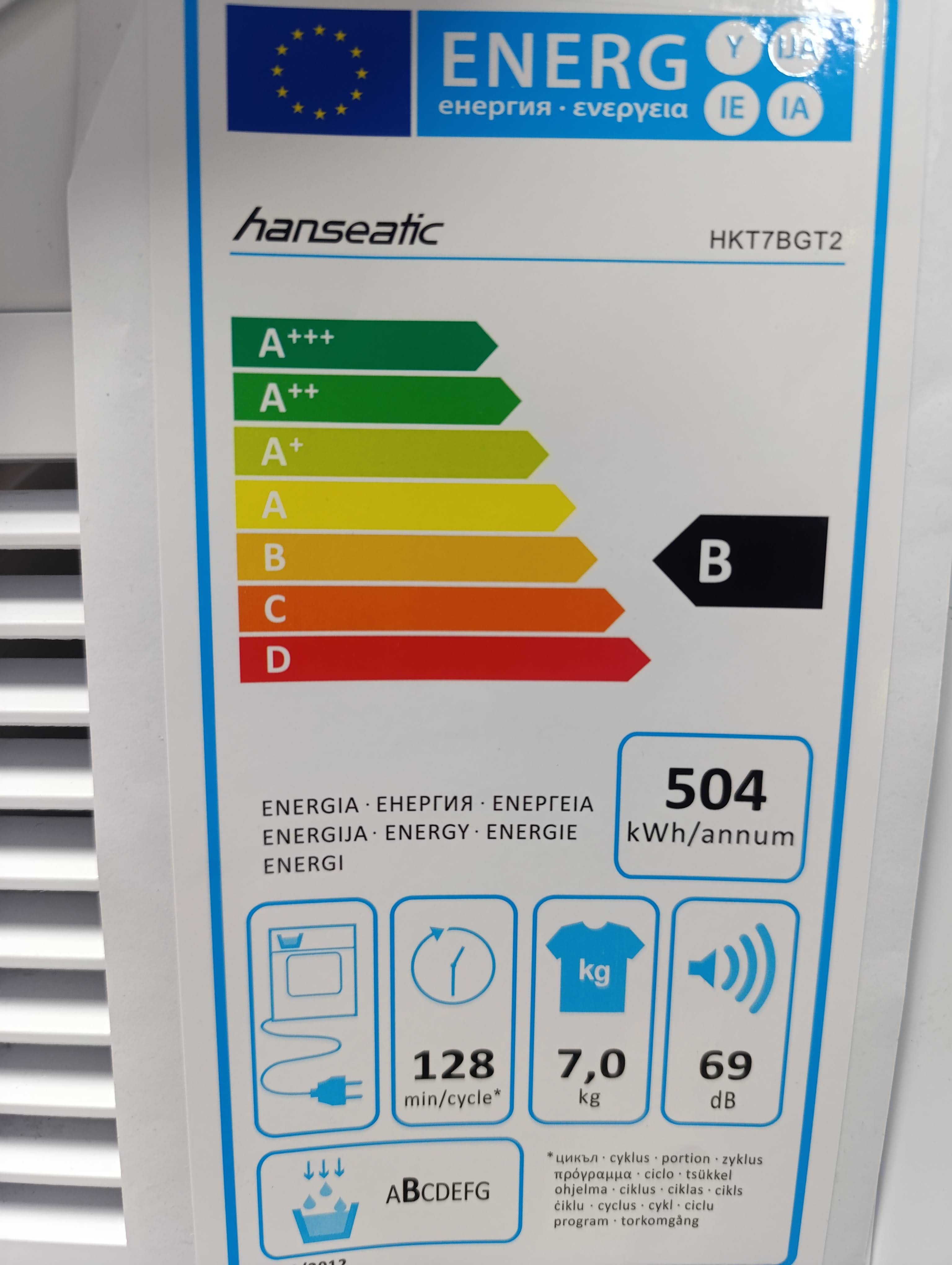 Mašina za sušenje veša Hanseatic HKT8BGT2, 8 kg