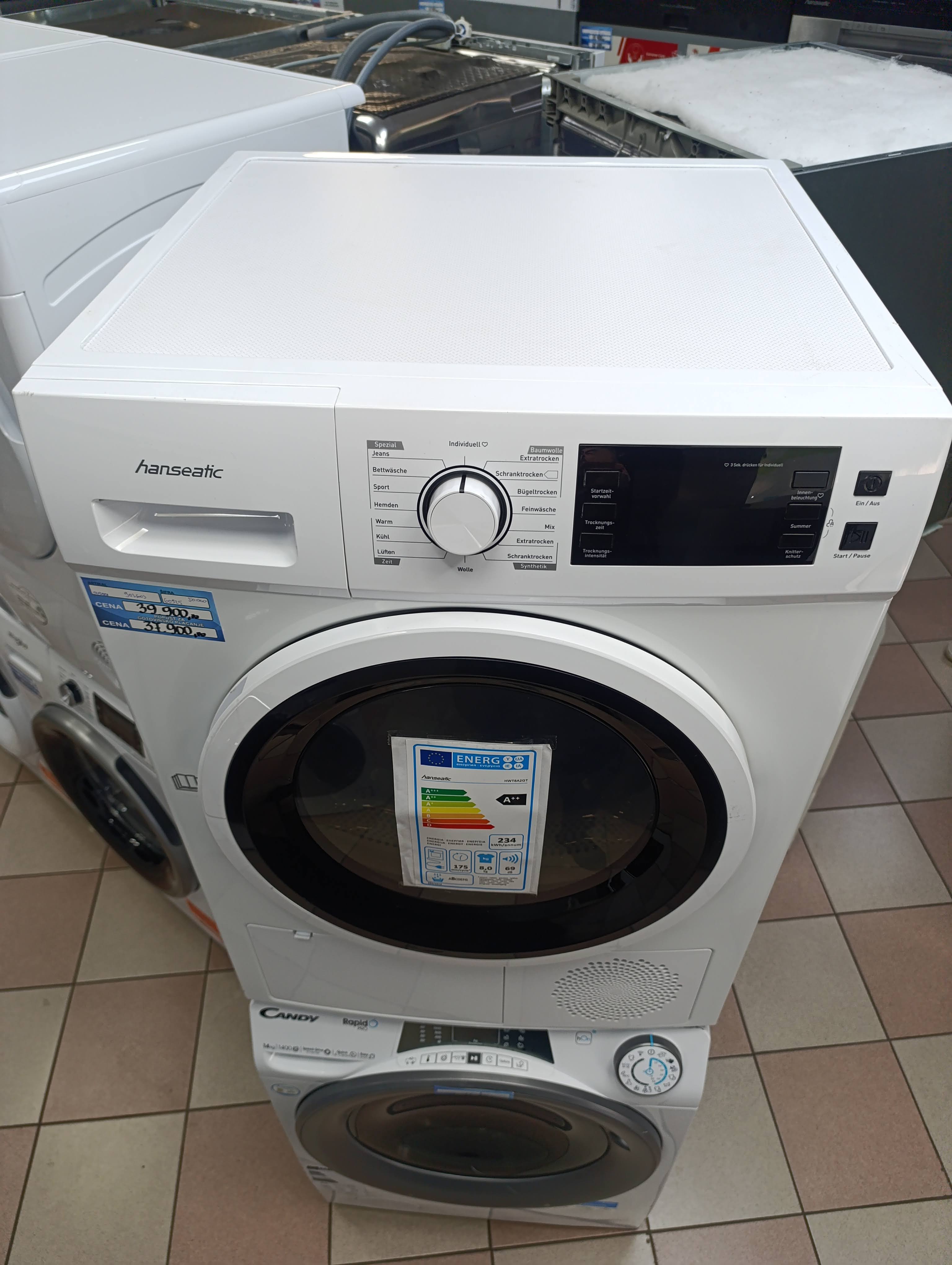 Mašina za sušenje veša Hanseatic HWT8A2GT, 8 kg