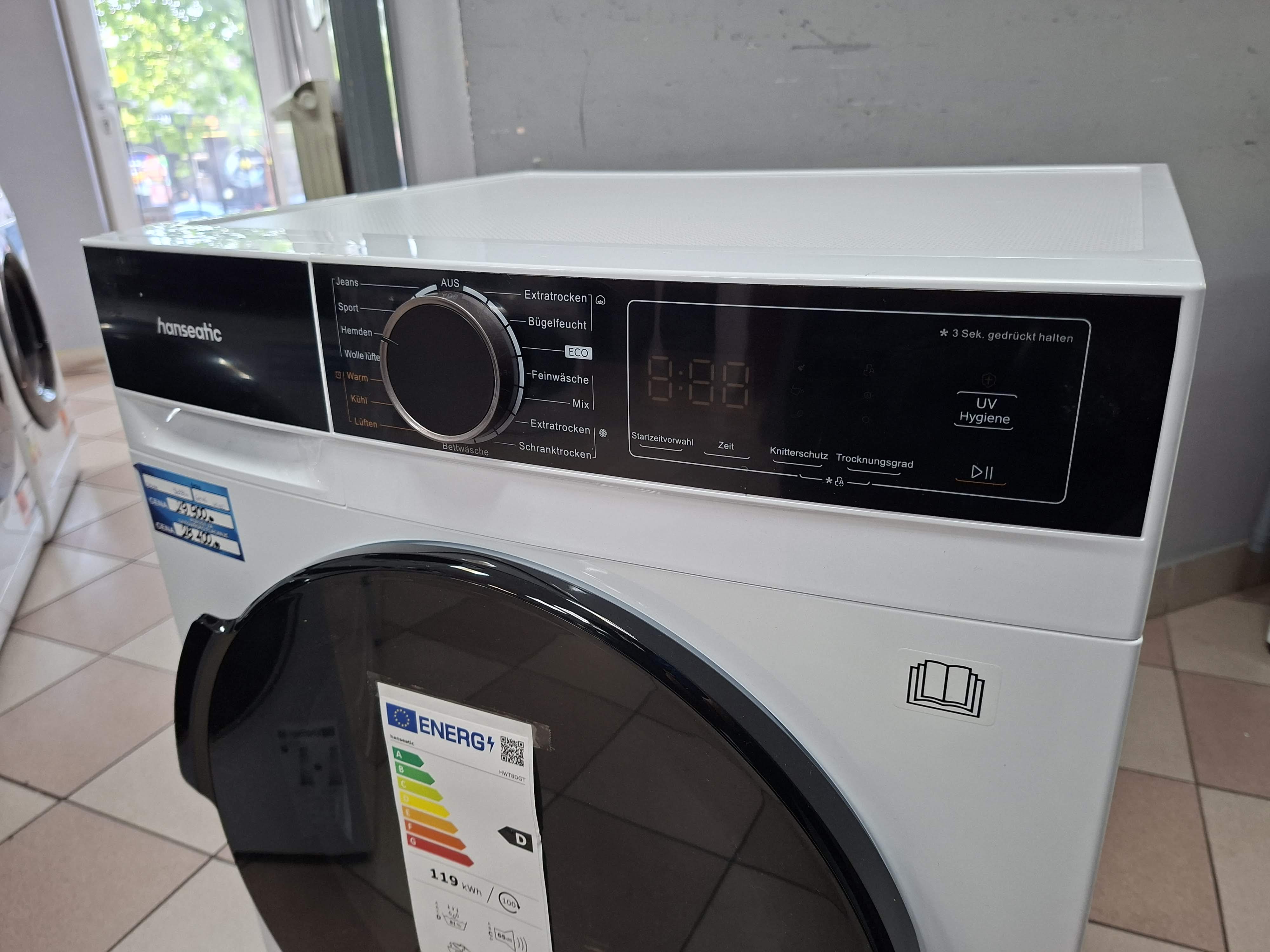 Mašina za sušenje veša Hanseatic HWT8DGT , 8 kg.