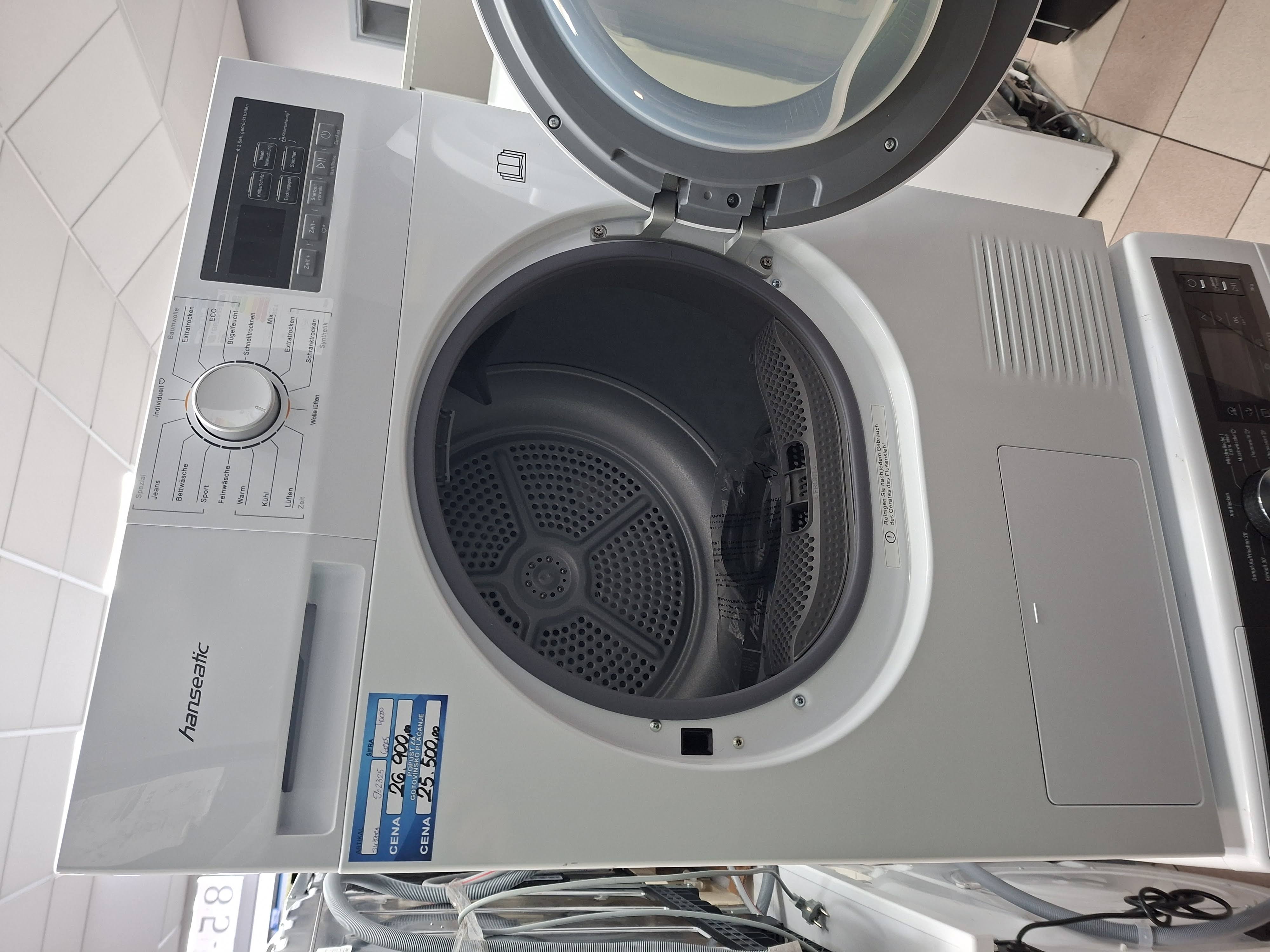 Mašina za sušenje veša Hanseatic HWT8EGT , 8 kg.