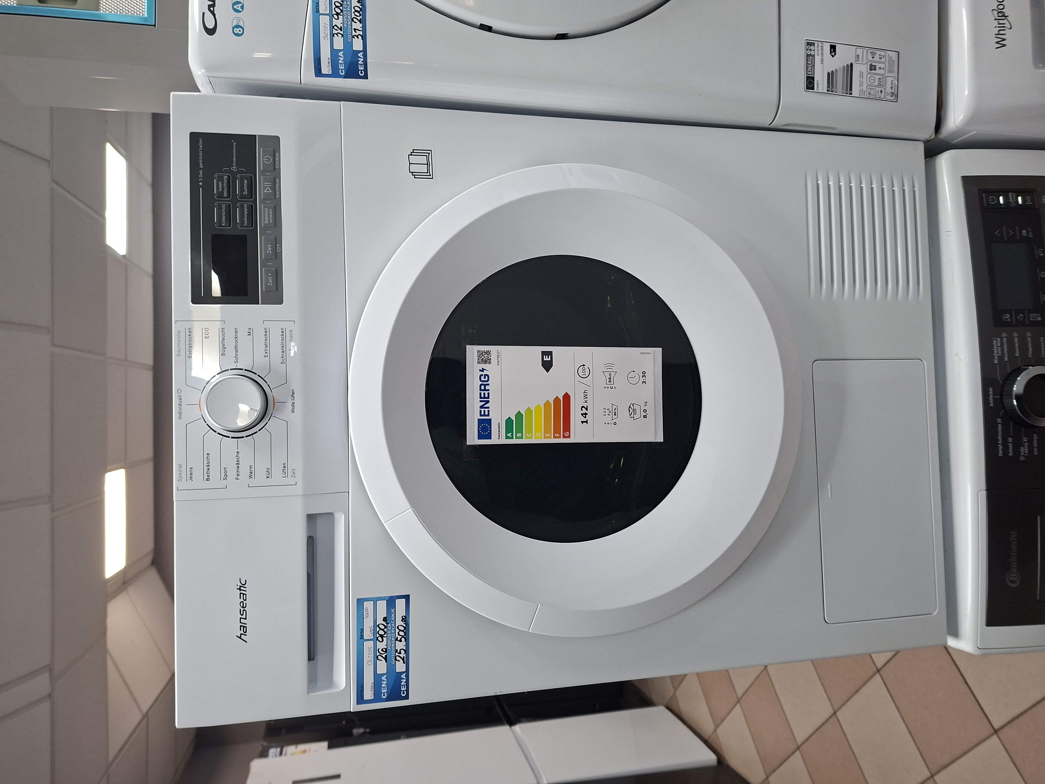 Mašina za sušenje veša Hanseatic HWT8EGT , 8 kg.