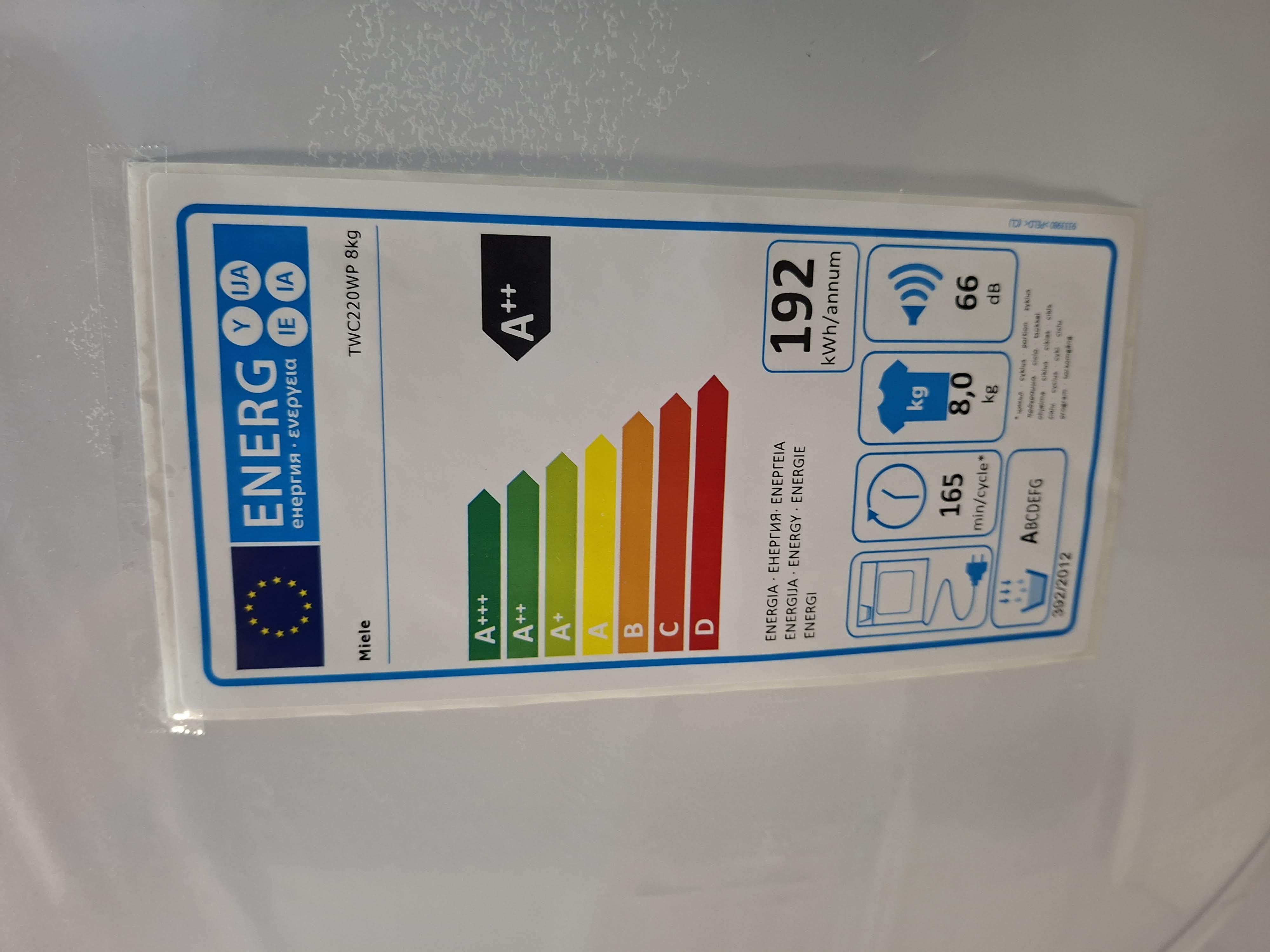 Mašina za sušenje veša Miele TWC220WP ,  8 kg