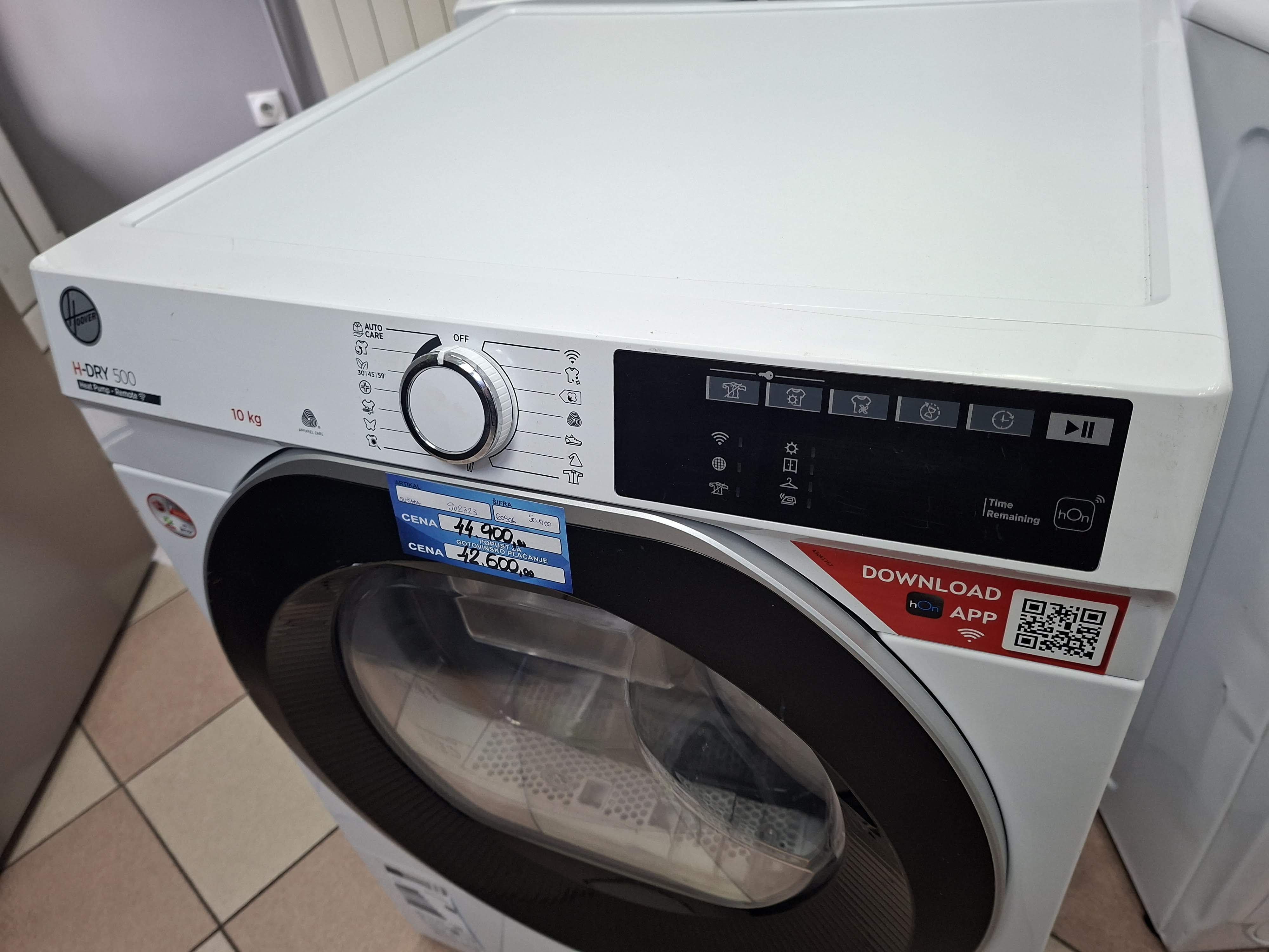 Mašina za sušenje veša NOVA Hoover NDE H10A2TSBEXS-S, 10 kg.