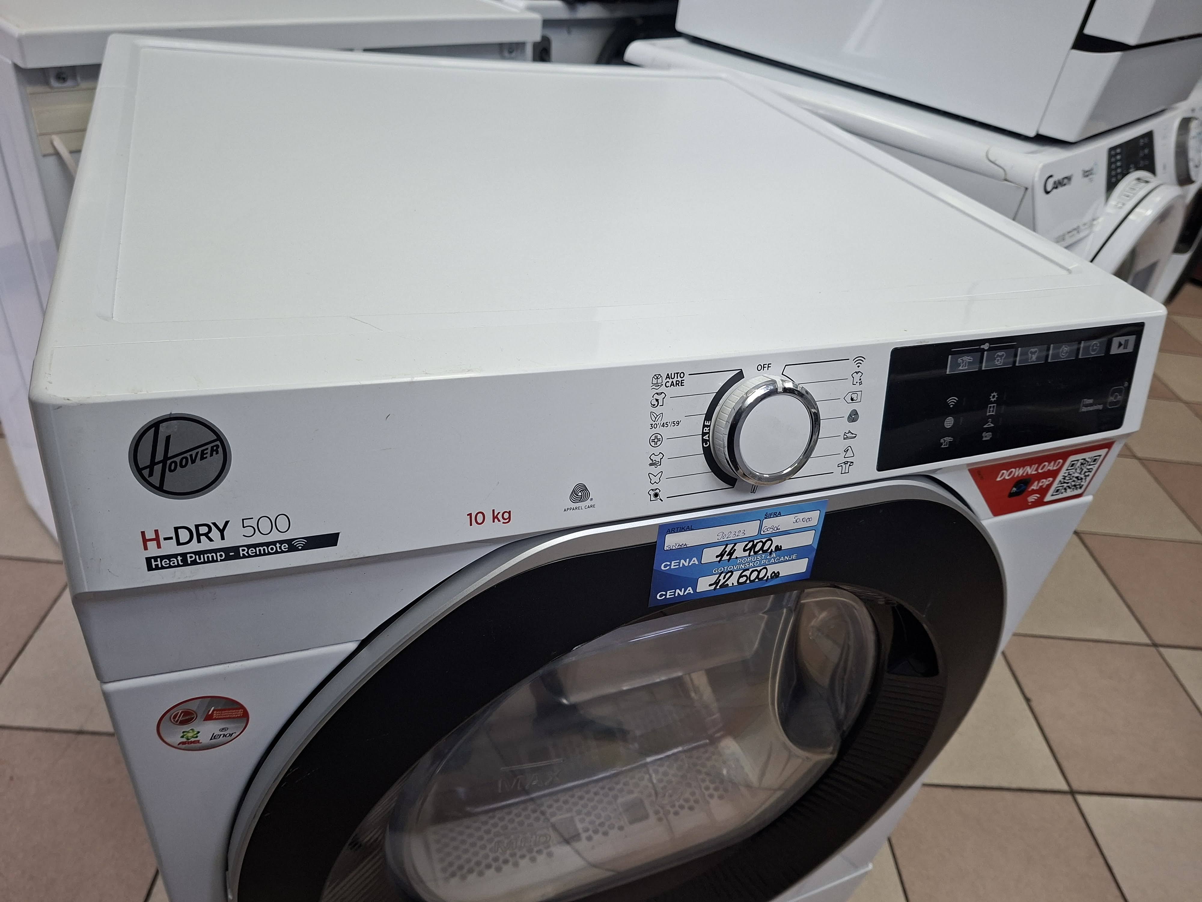 Mašina za sušenje veša NOVA Hoover NDE H10A2TSBEXS-S, 10 kg.