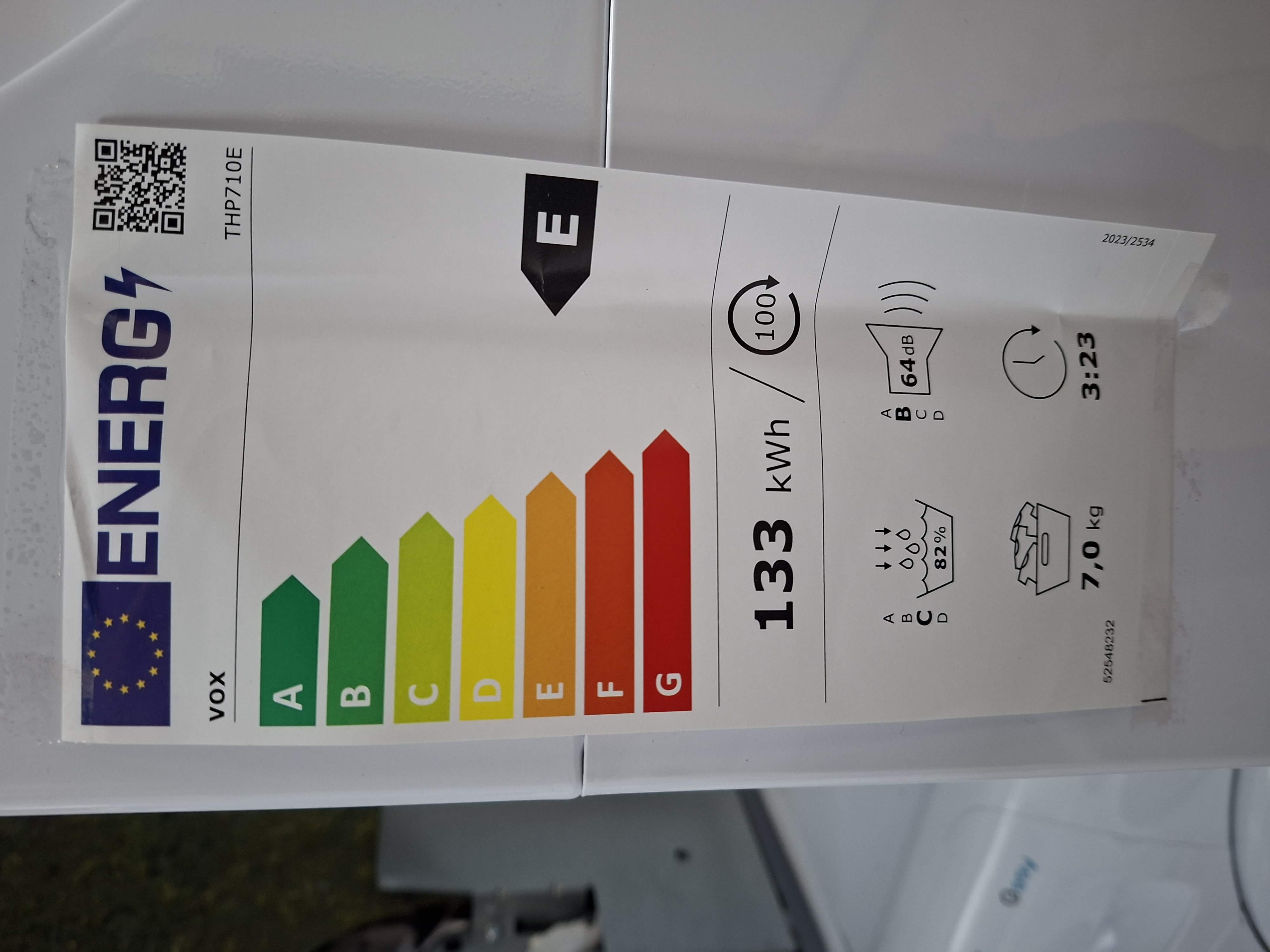 Mašina za sušenje veša Vox THP710E , 7 kg.