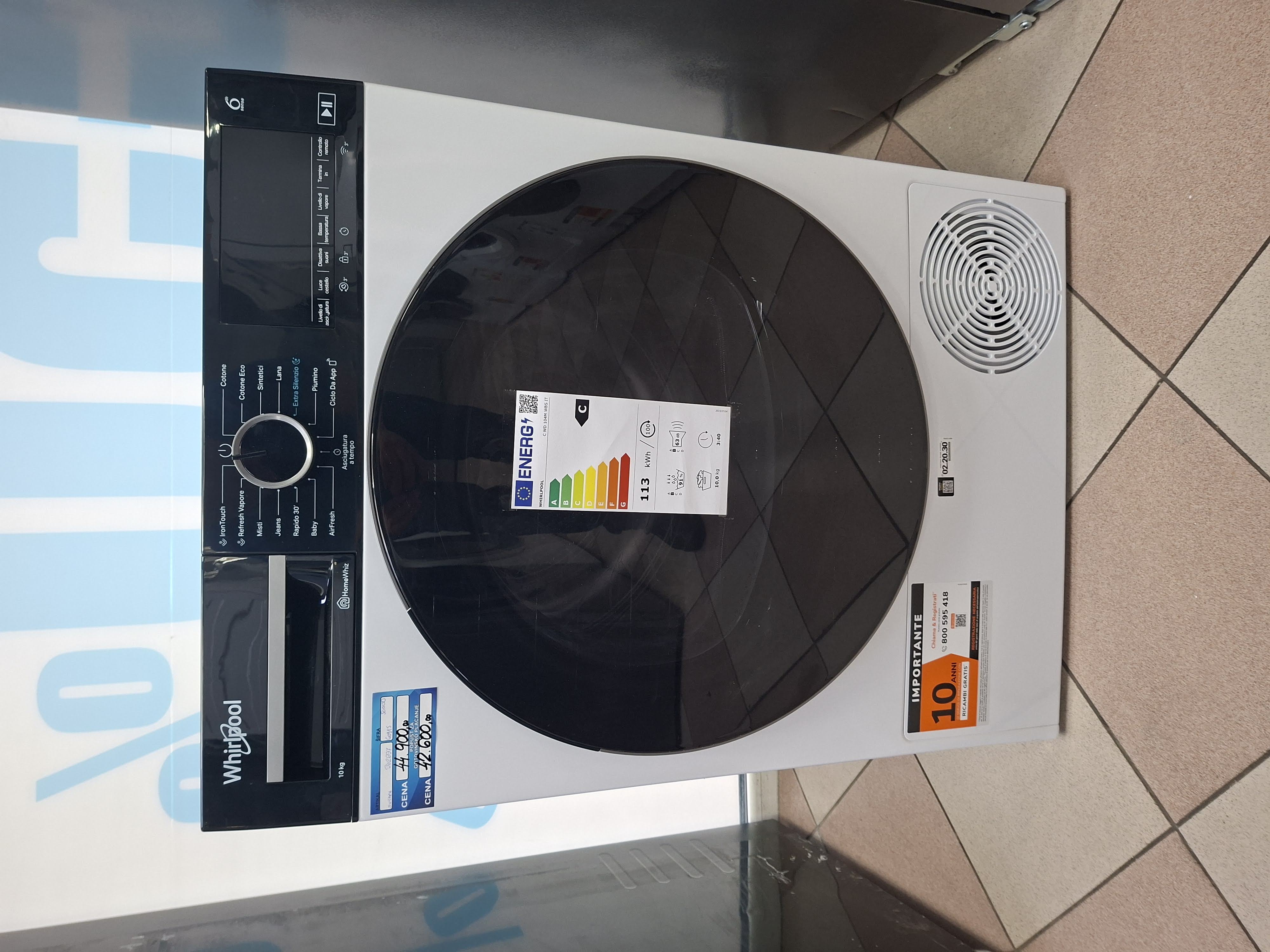 Mašina za sušenje veša Whirlpool C WD 104M WBS IT (2) , 10 kg.
