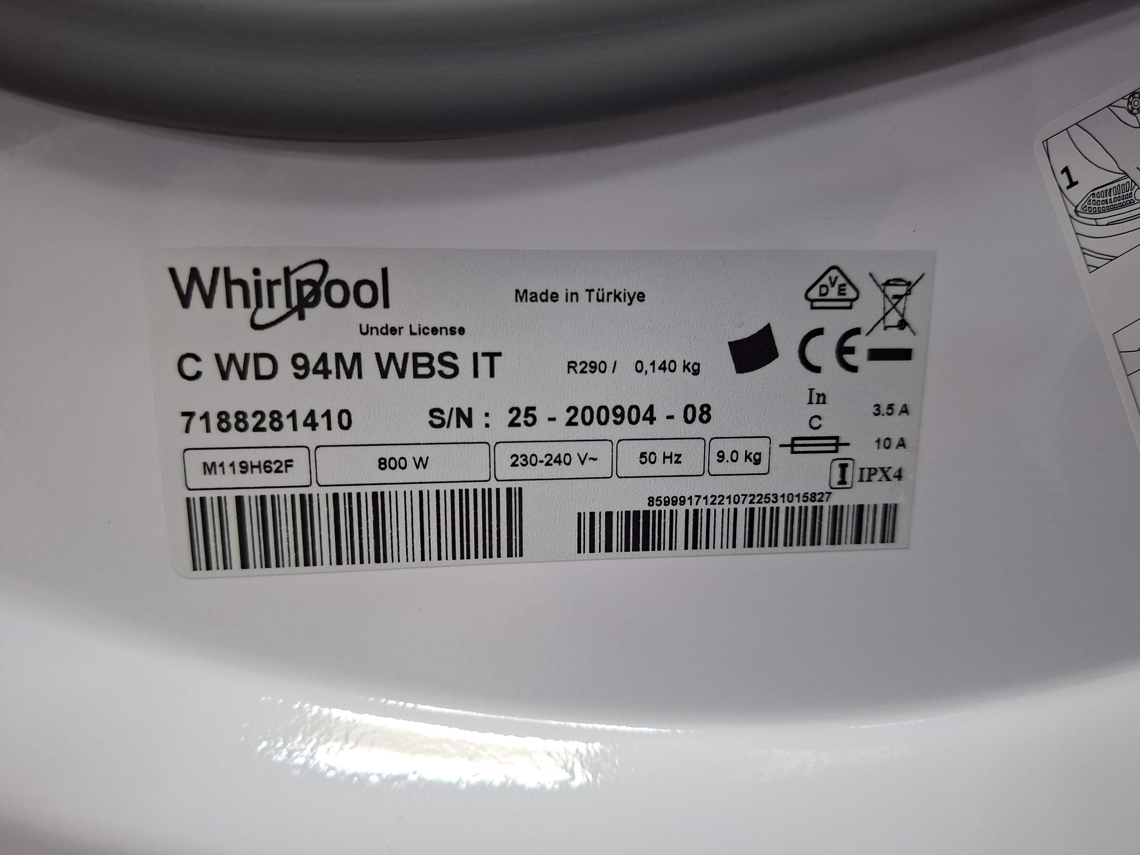 Mašina za sušenje veša Whirlpool C WD 94M WBS IT , 9kg