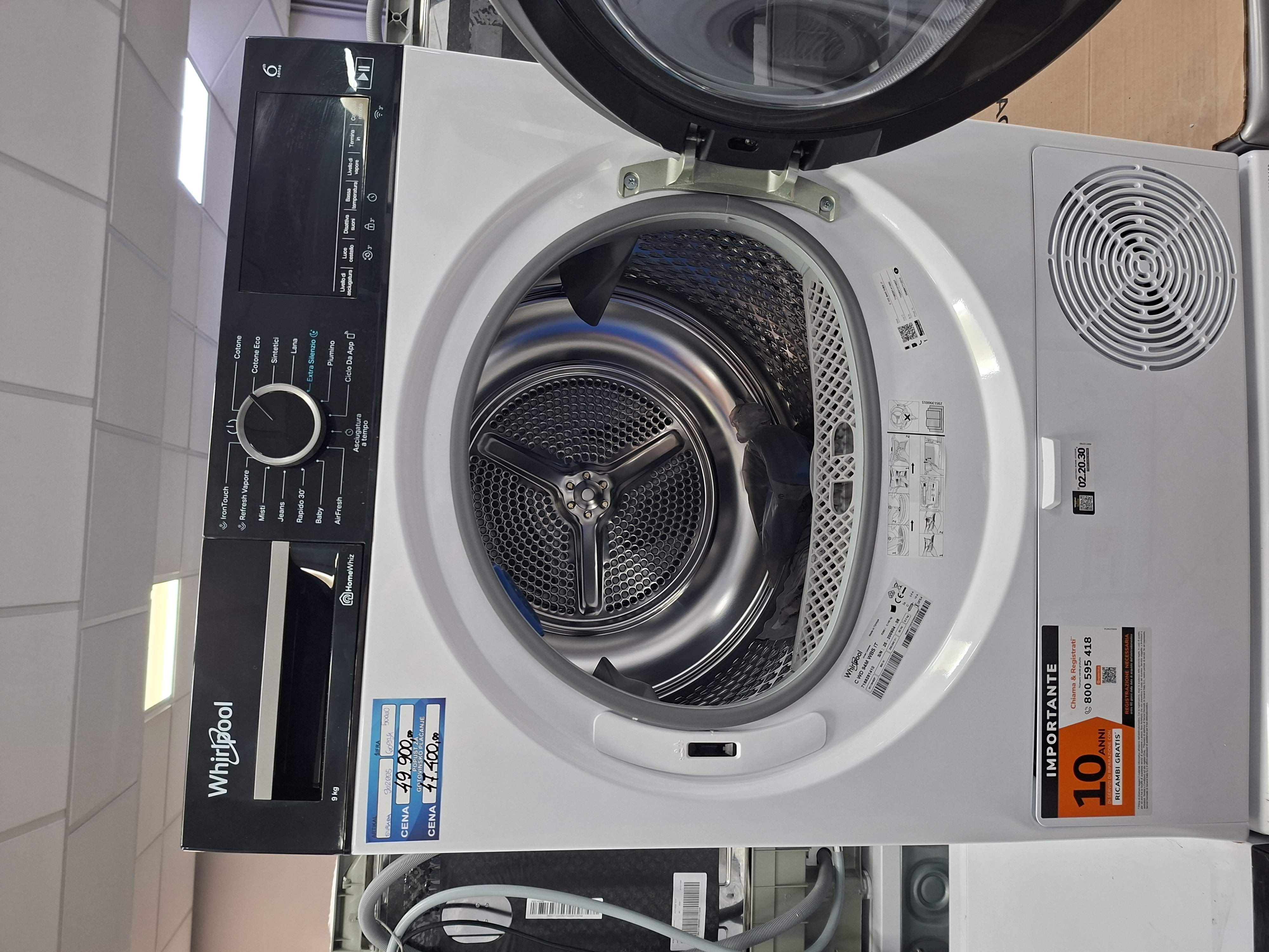 Mašina za sušenje veša Whirlpool C WD 94M WBS IT , 9kg
