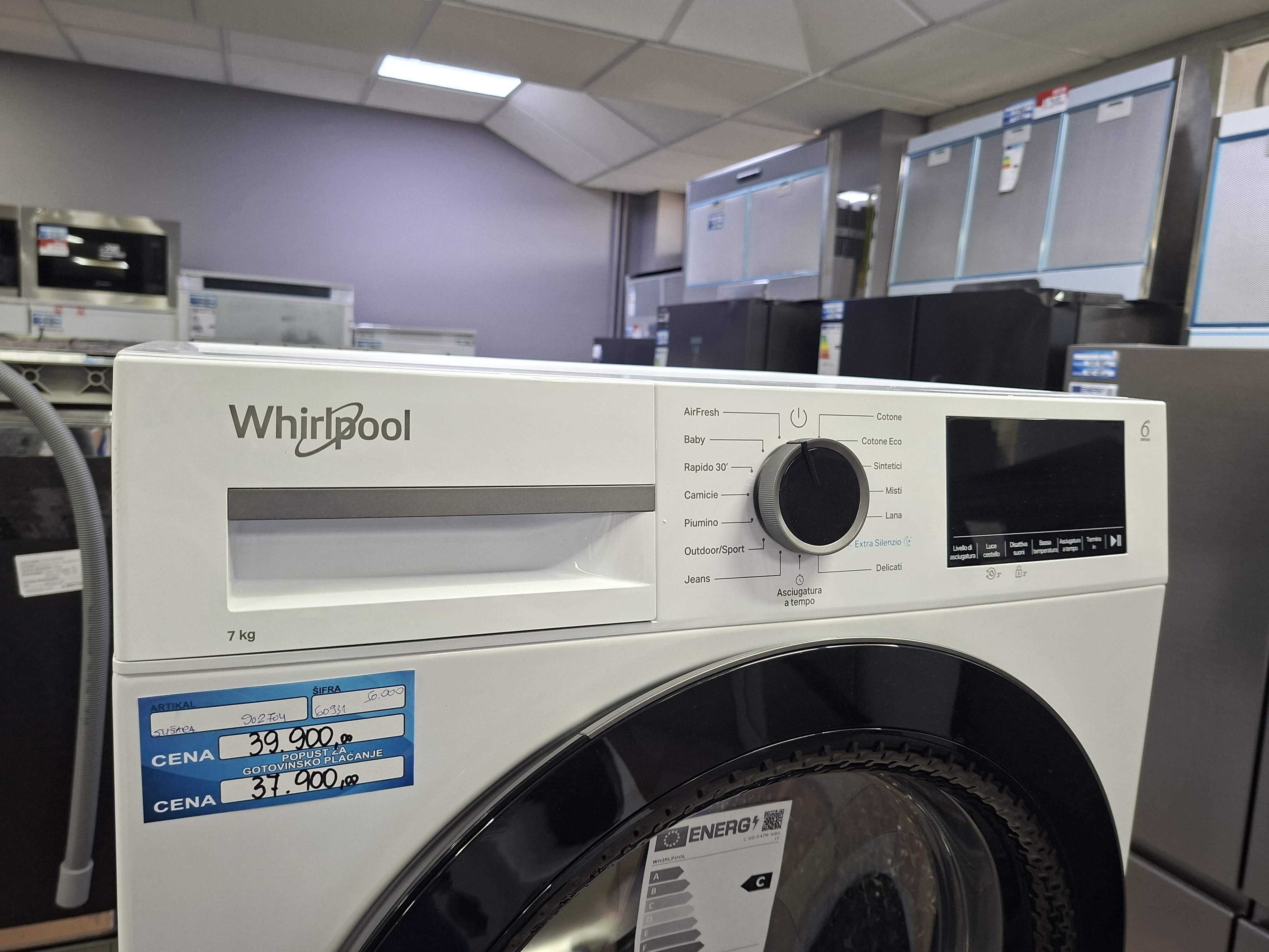 Mašina za sušenje veša Whirlpool C WD R47M WBS IT , 7kg