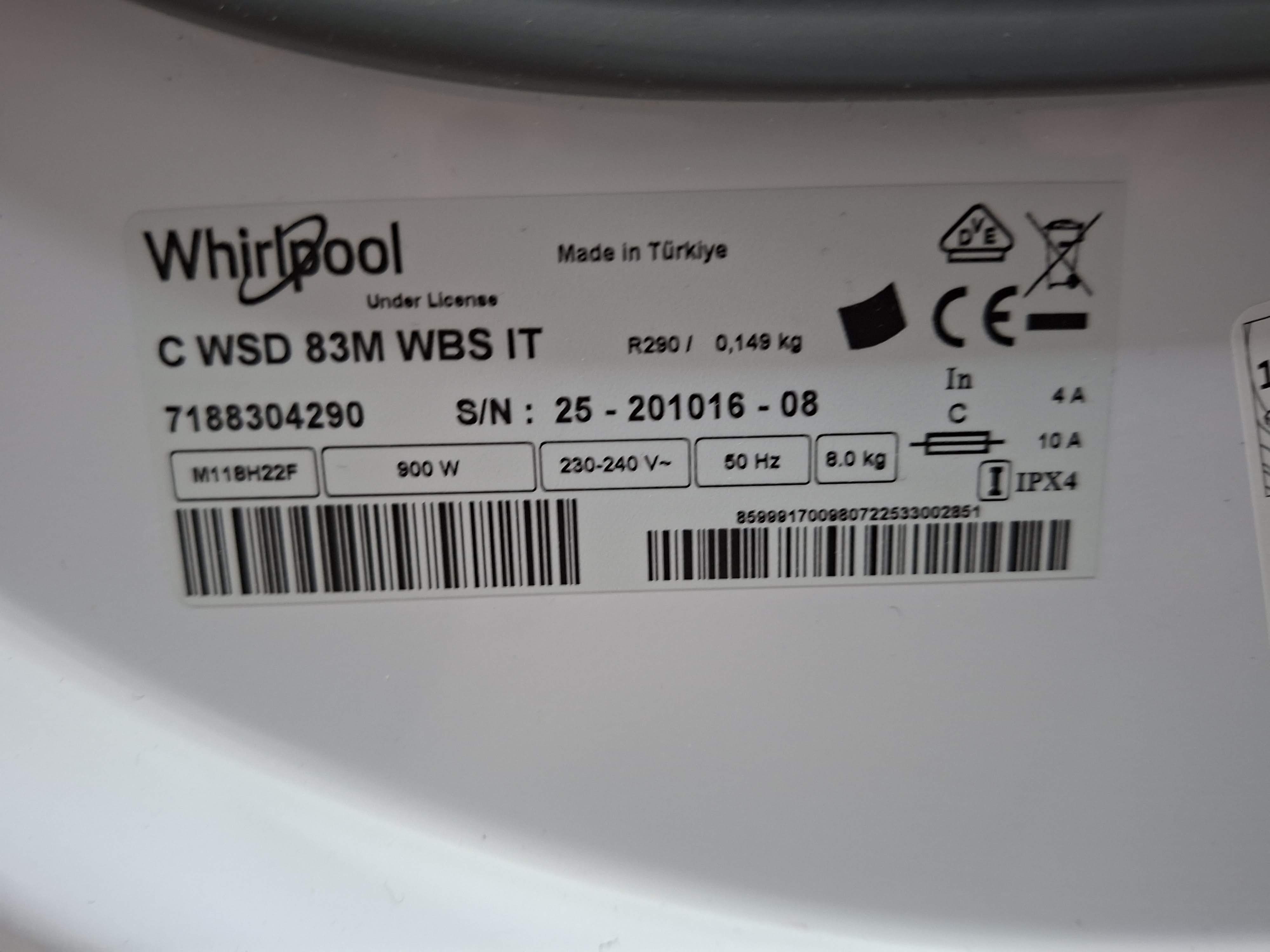 Mašina za sušenje veša Whirlpool C WSD 83M WBS IT , 8 kg
