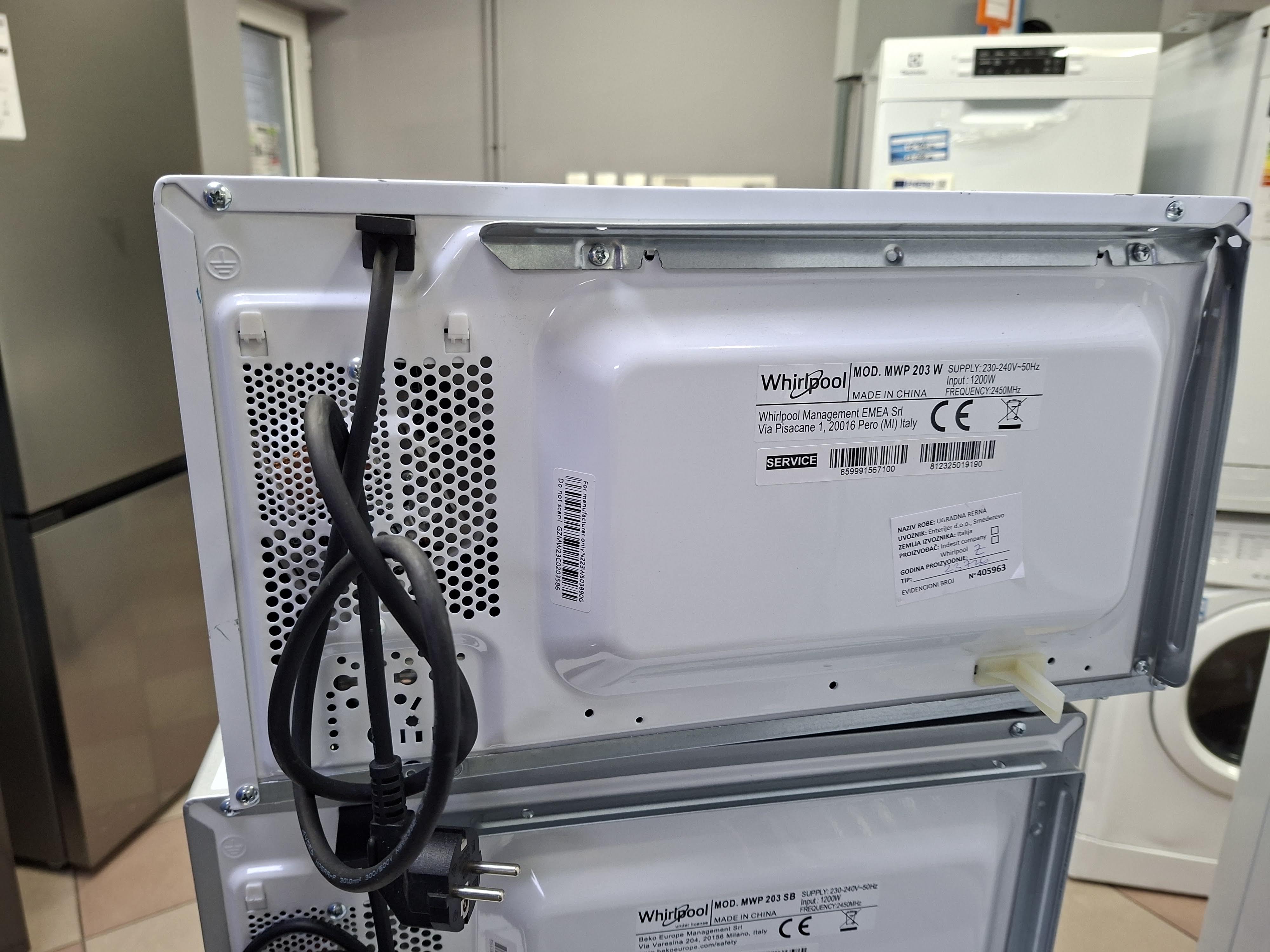 Mikrotalasna NOVA Whirlpool MWP 203 W (2) , 20L