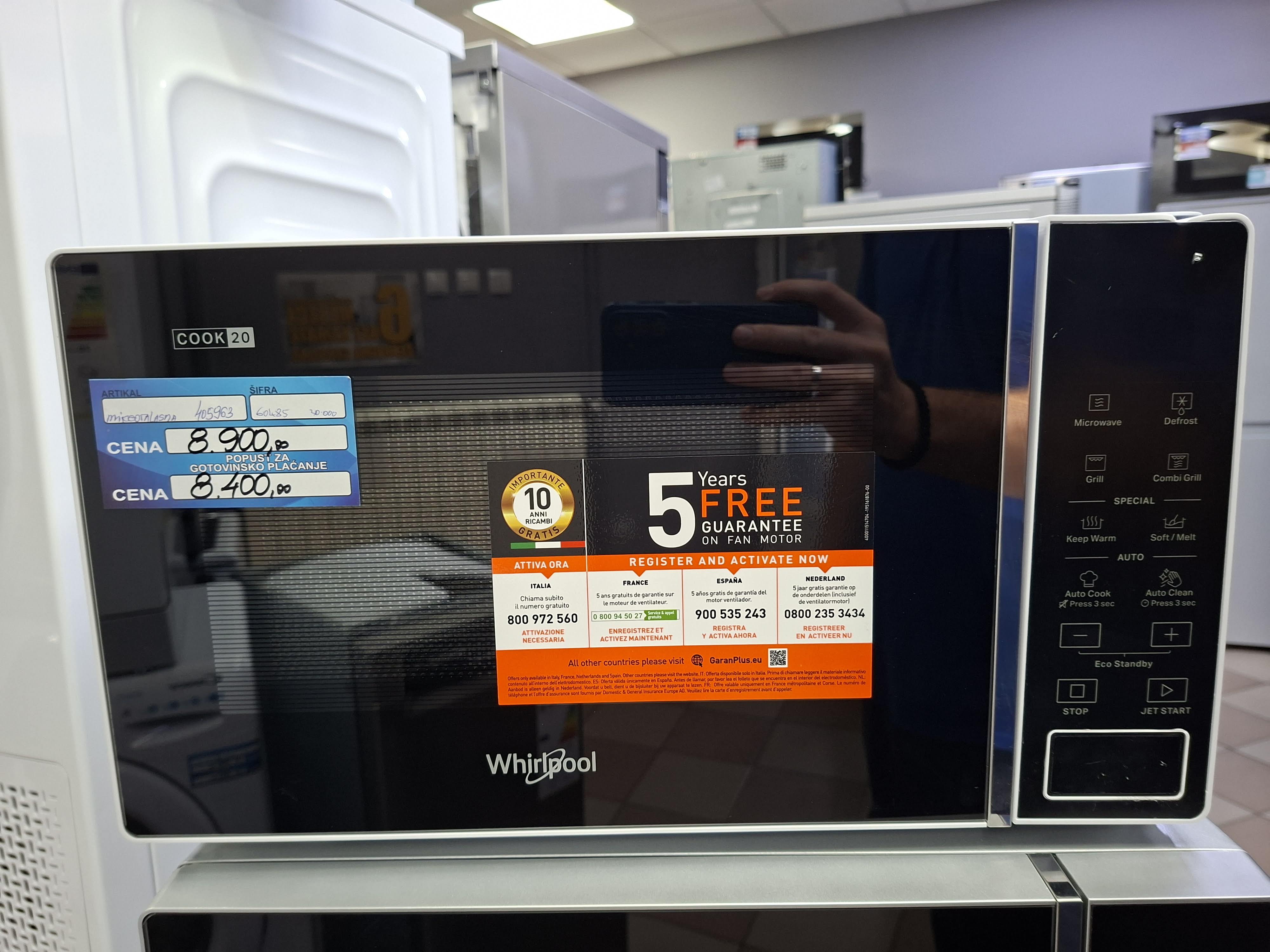 Mikrotalasna NOVA Whirlpool MWP 203 W (2) , 20L