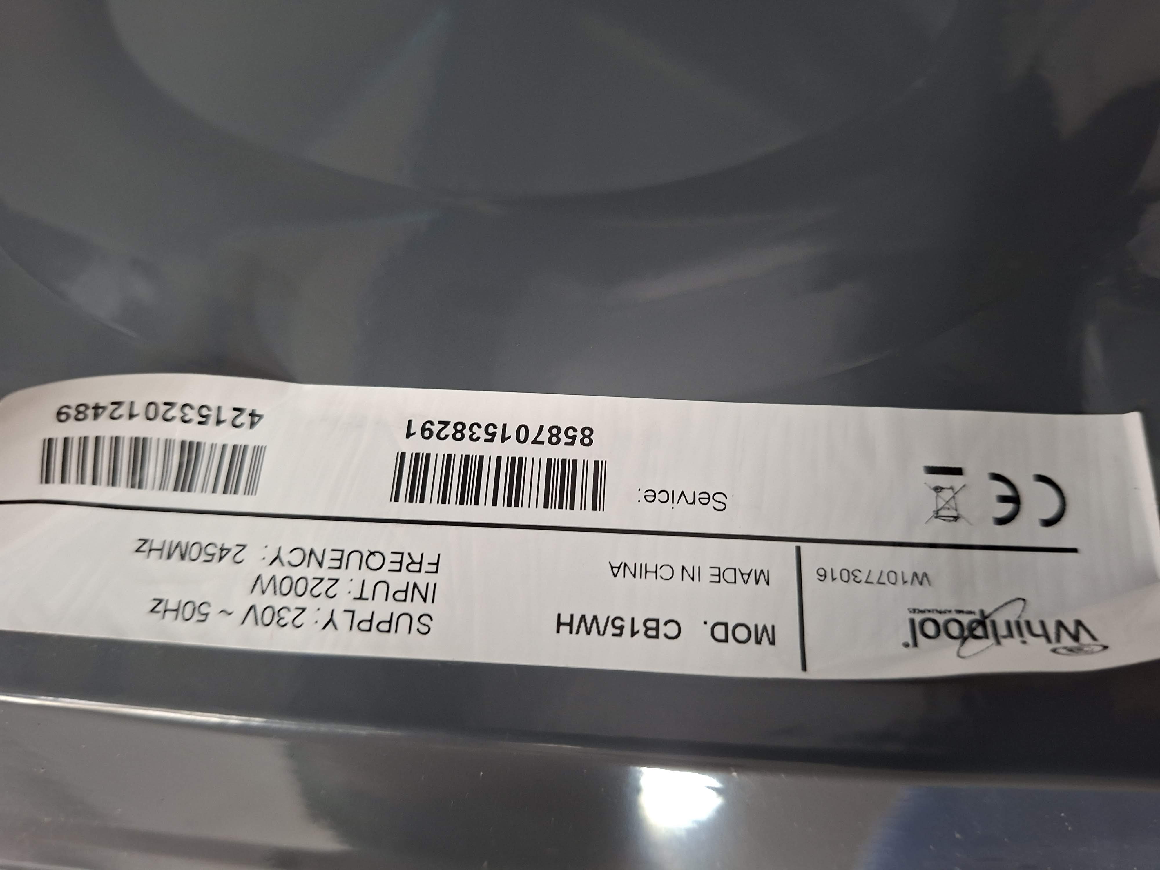 Mikrotalasna Whirlpool CB15/WH CucinaBarilla,29 L