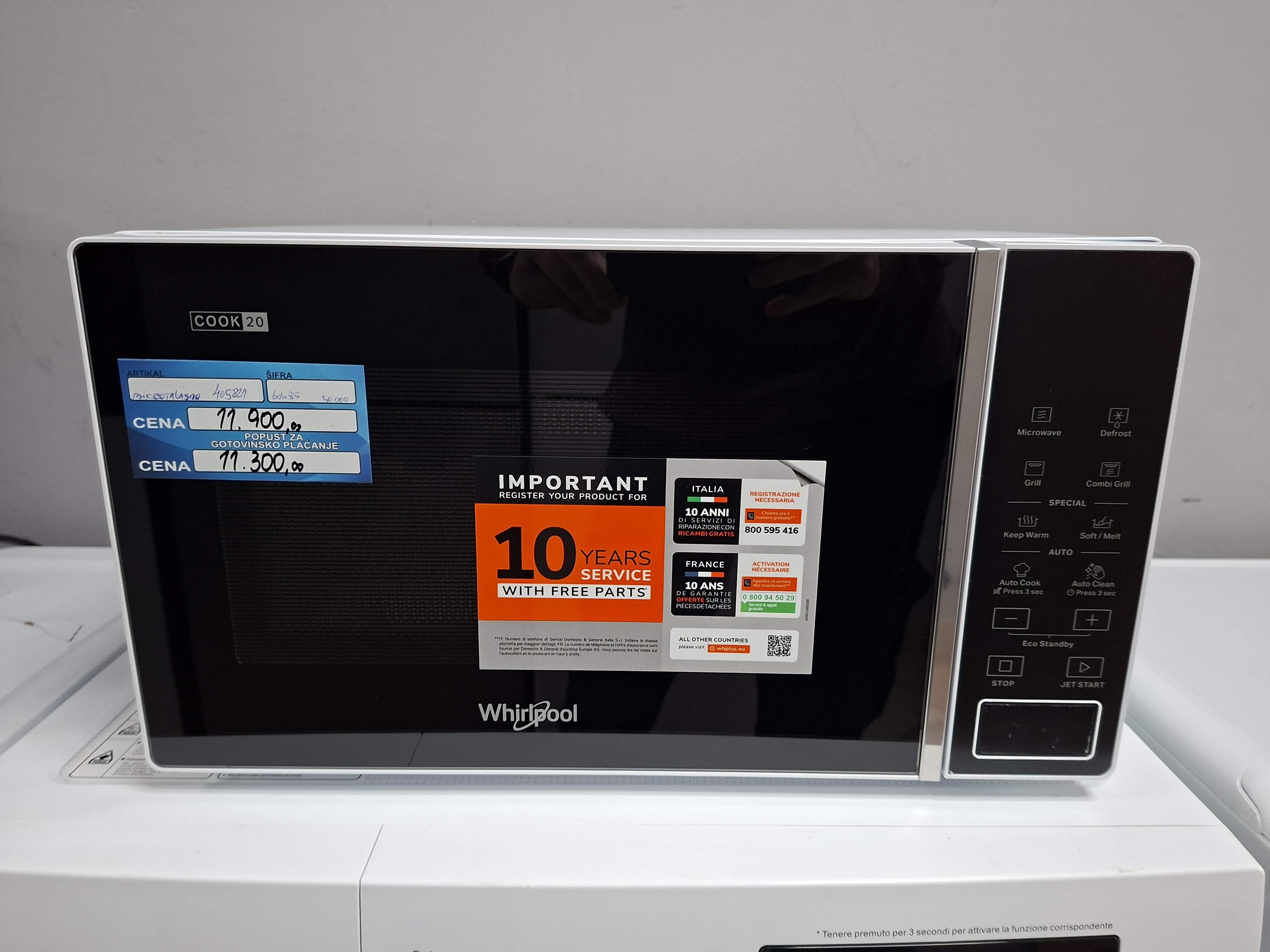 Mikrotalasna Whirlpool MWP 203 W , 20L