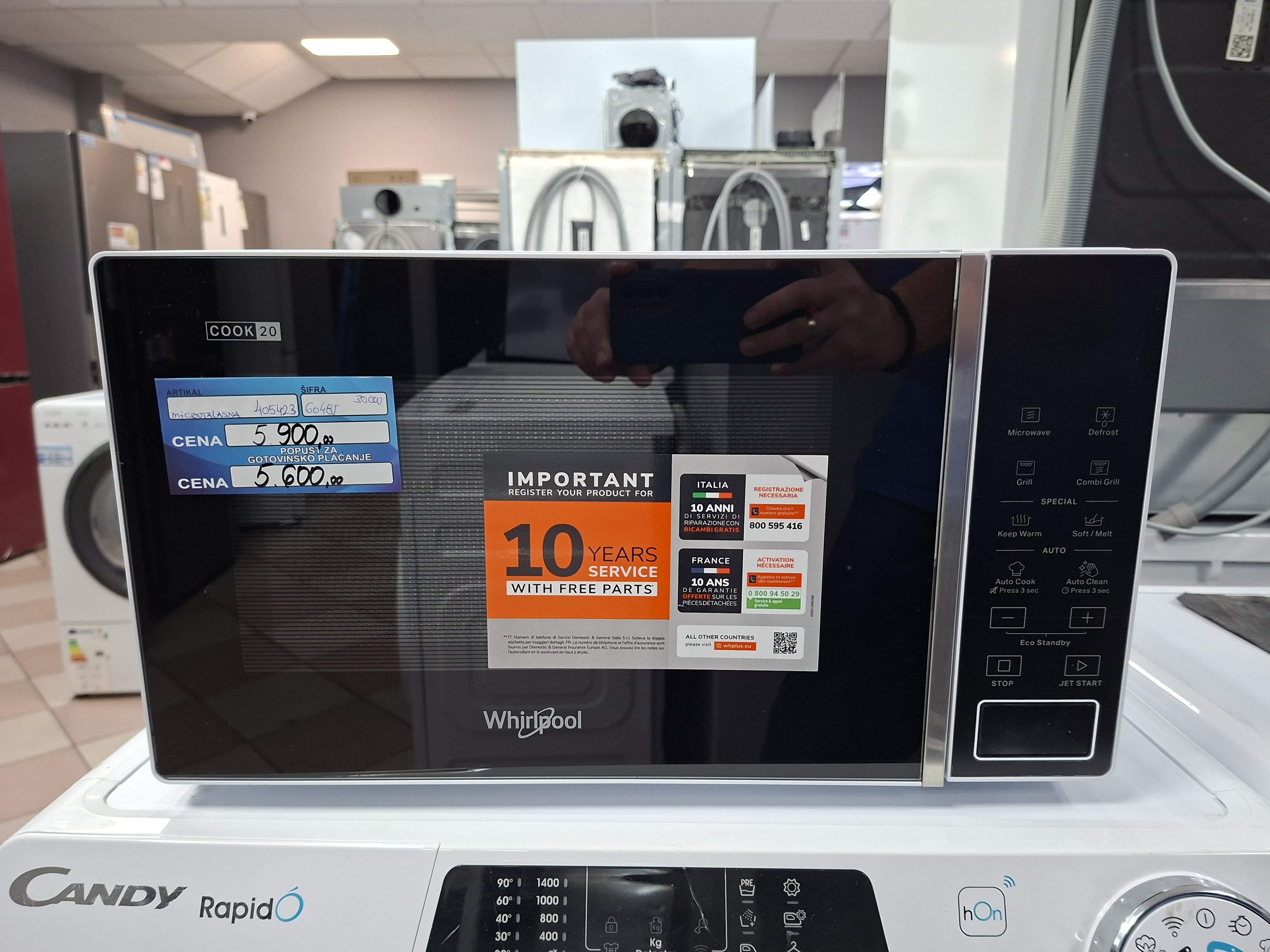 Mikrotalasna Whirlpool MWP 203 W , 20L