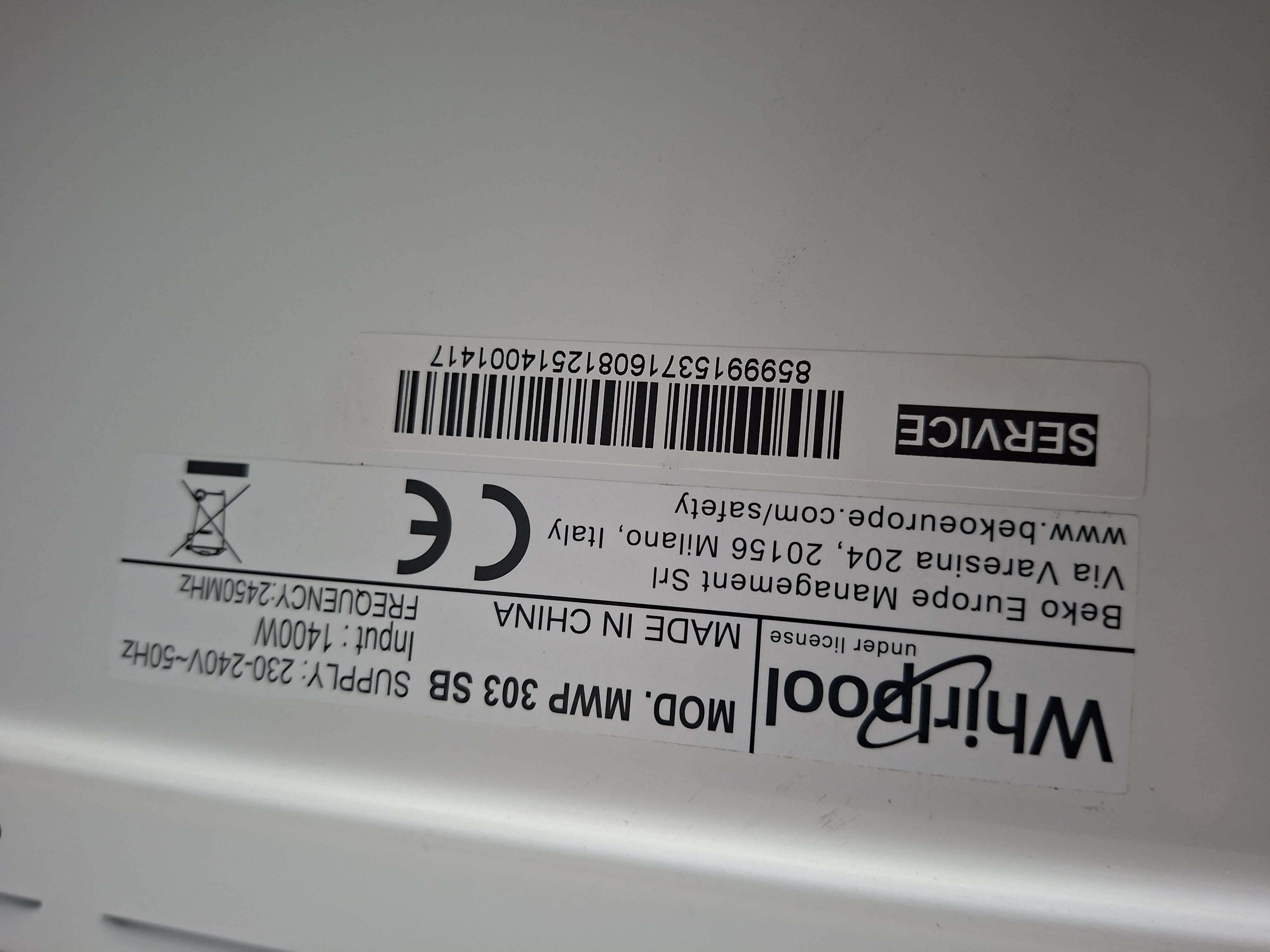 Mikrotalasna Whirlpool  MWP 303 SB, 30L