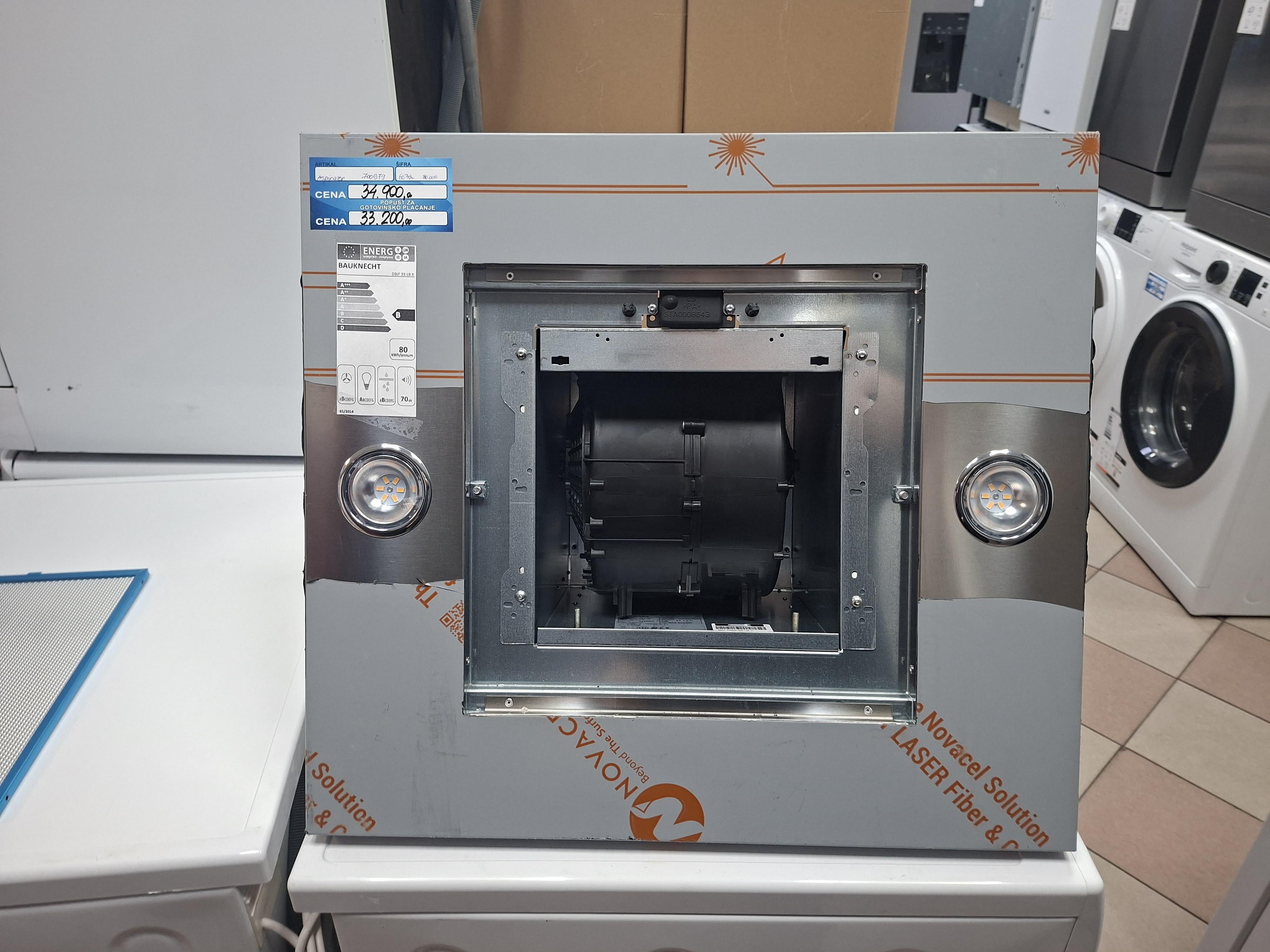 Ostrvski aspirator Bauknecht DBIF 93 LB X 