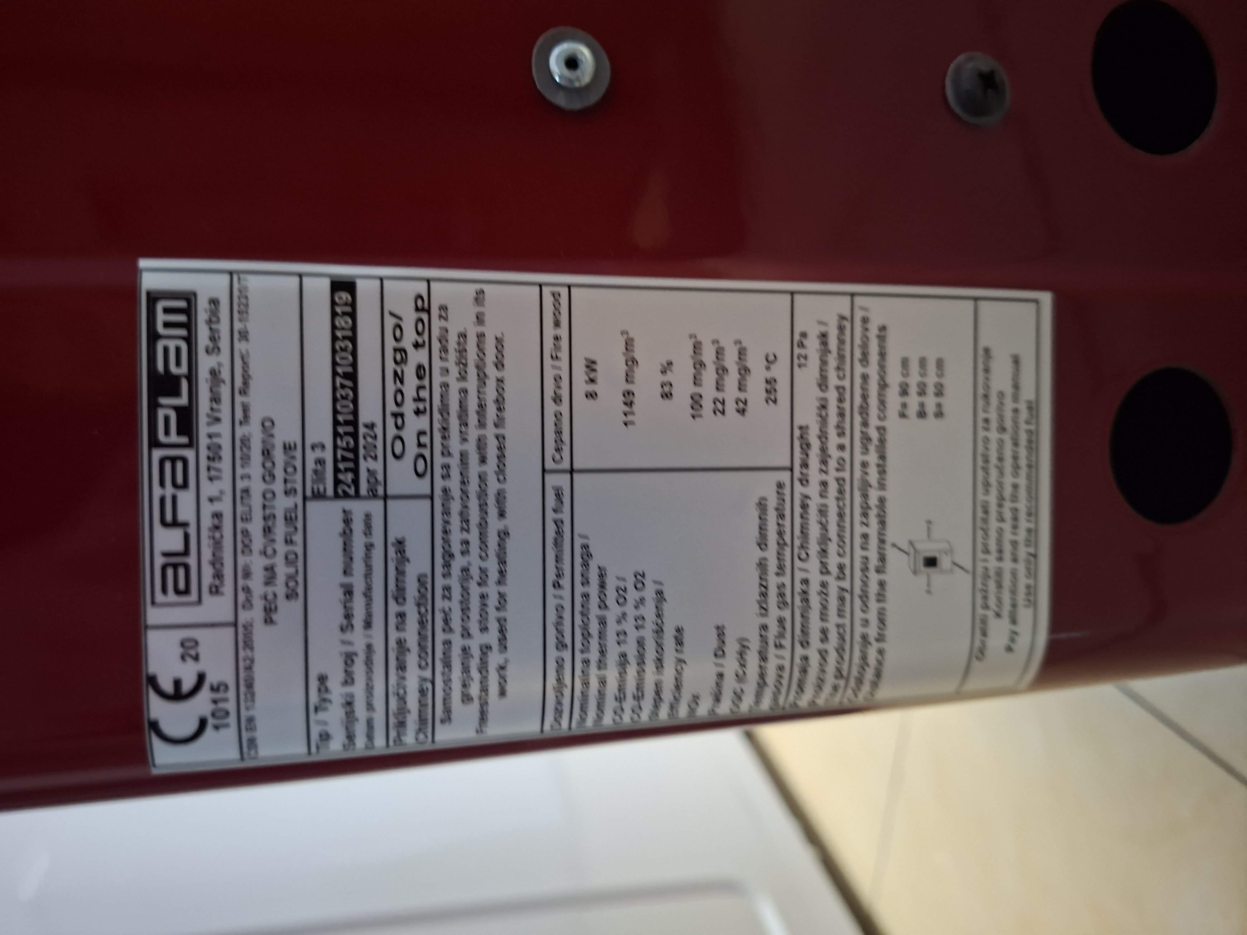 Peć na čvrsto gorivo ALFA PLAM Elita 3 Eco