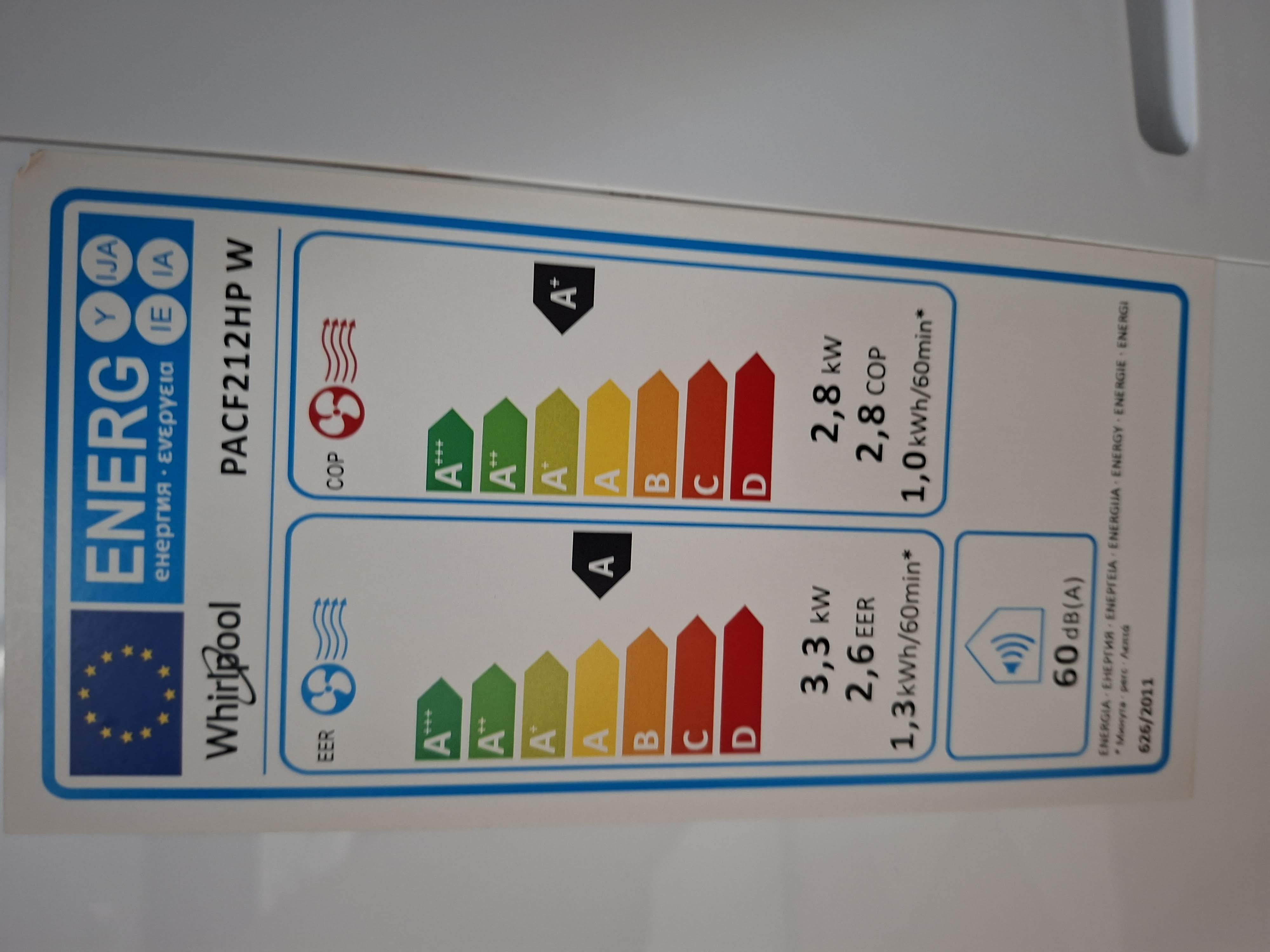 Pokretna klima Whirlpool PACF212HP W, 12000 btu
