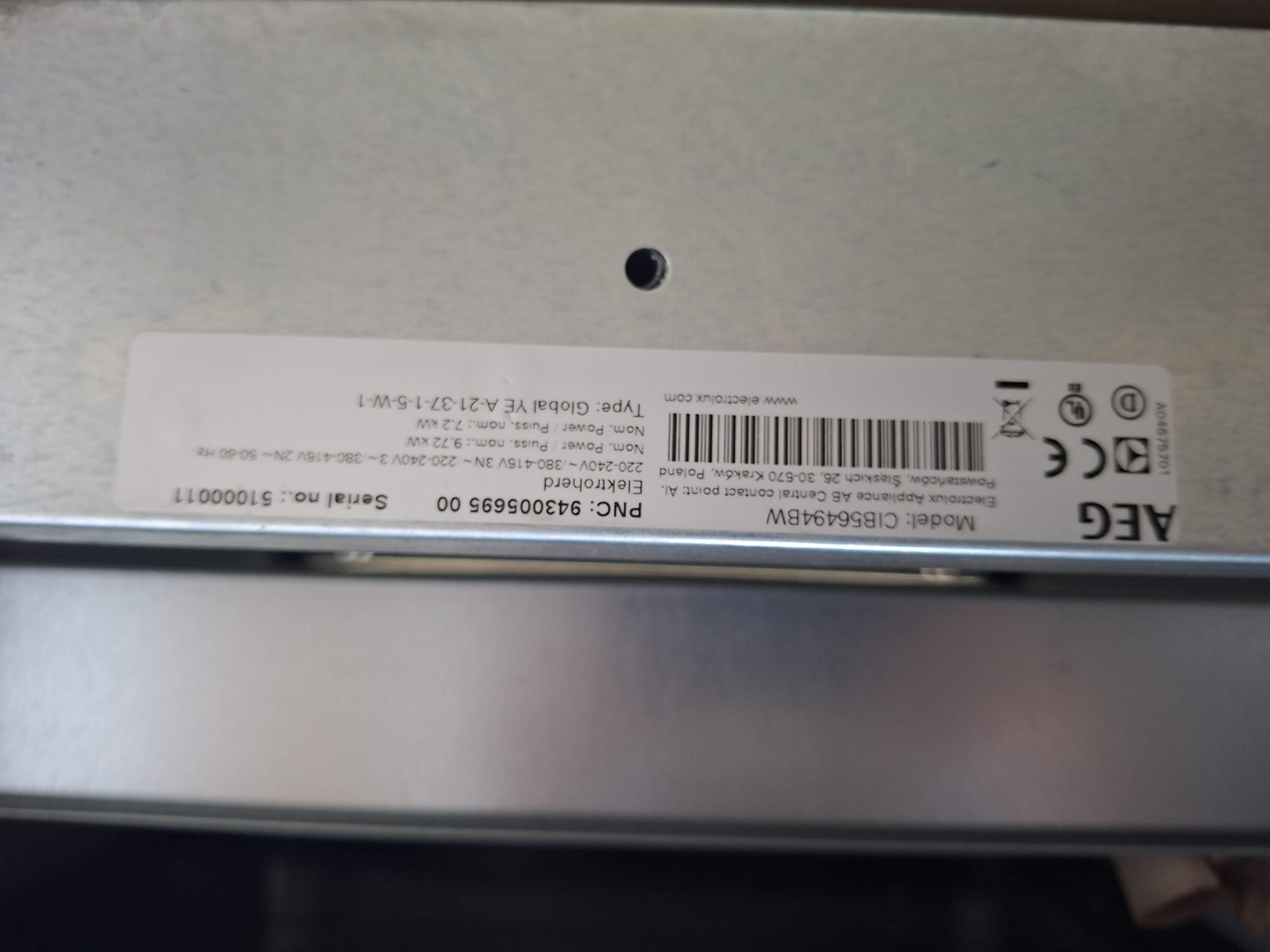 Šporet Aeg CIB56494BW . 58l - Indukcija