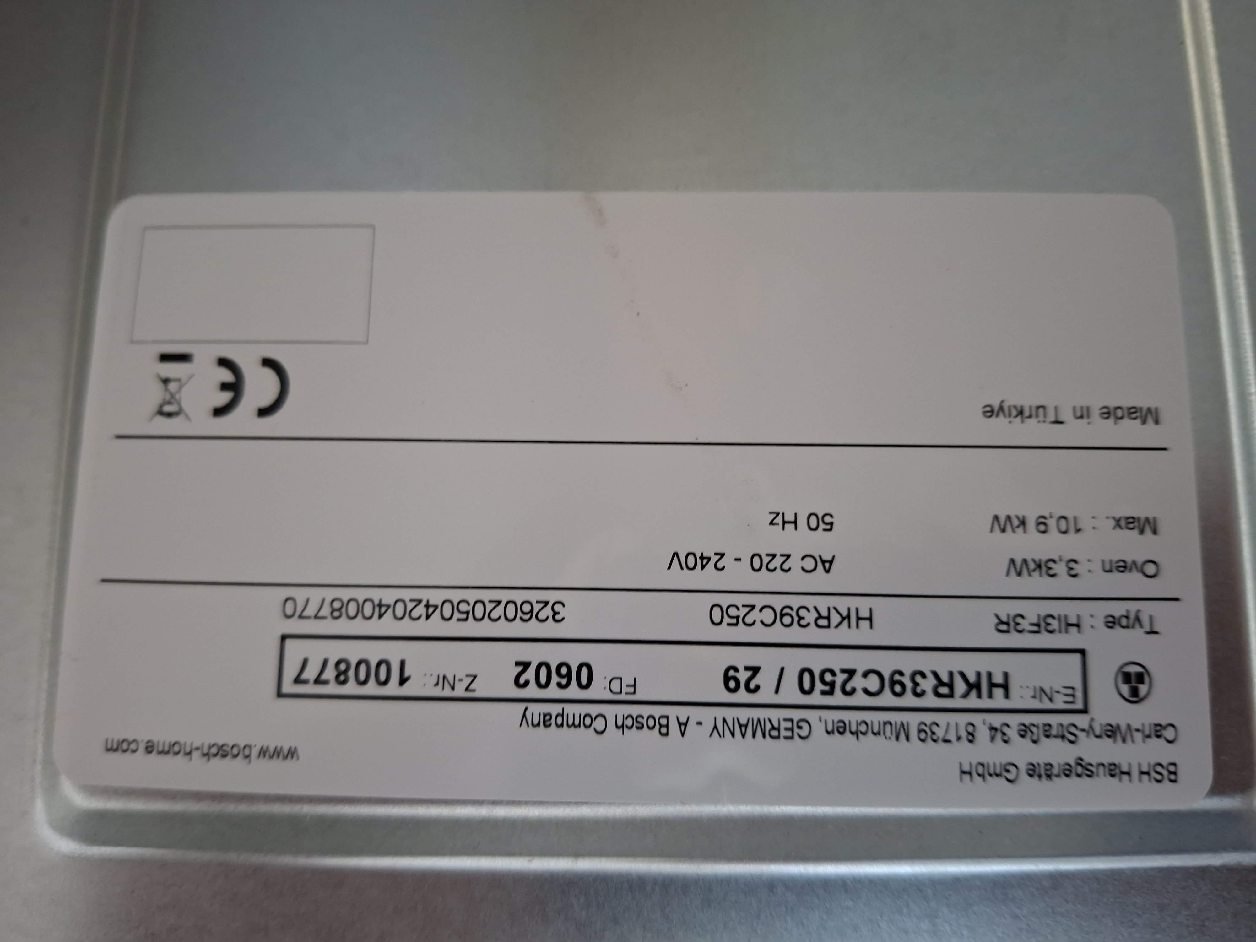 Šporet Bosch HKR39C250, 60 cm