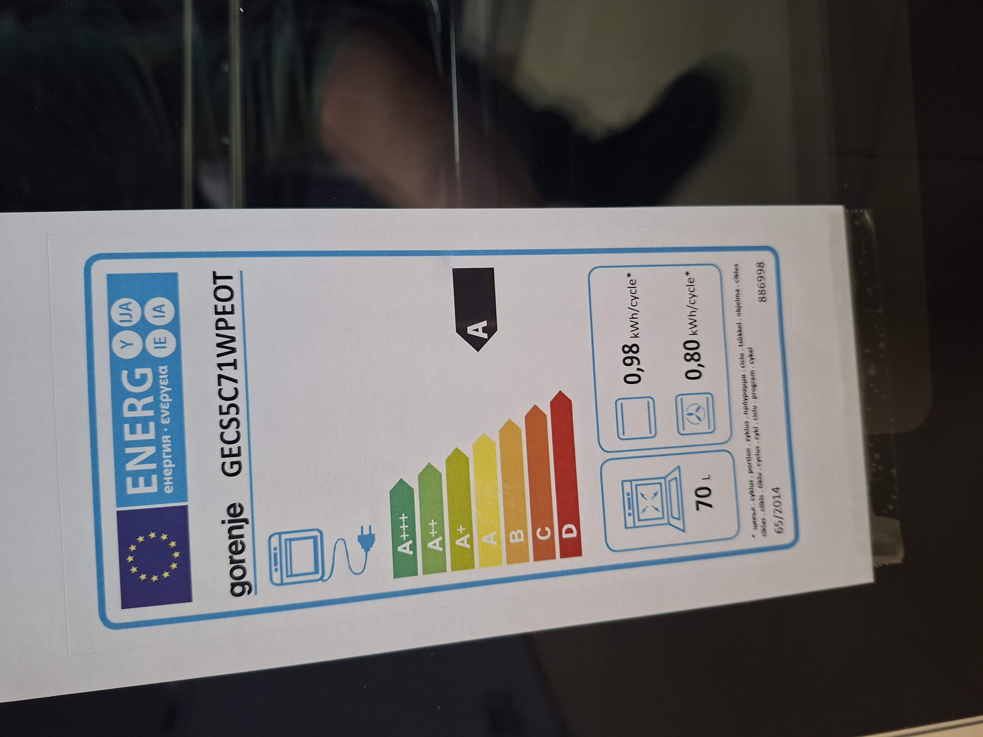 Šporet Gorenje GECS5C71WPEOT , 70 litara, 50cm