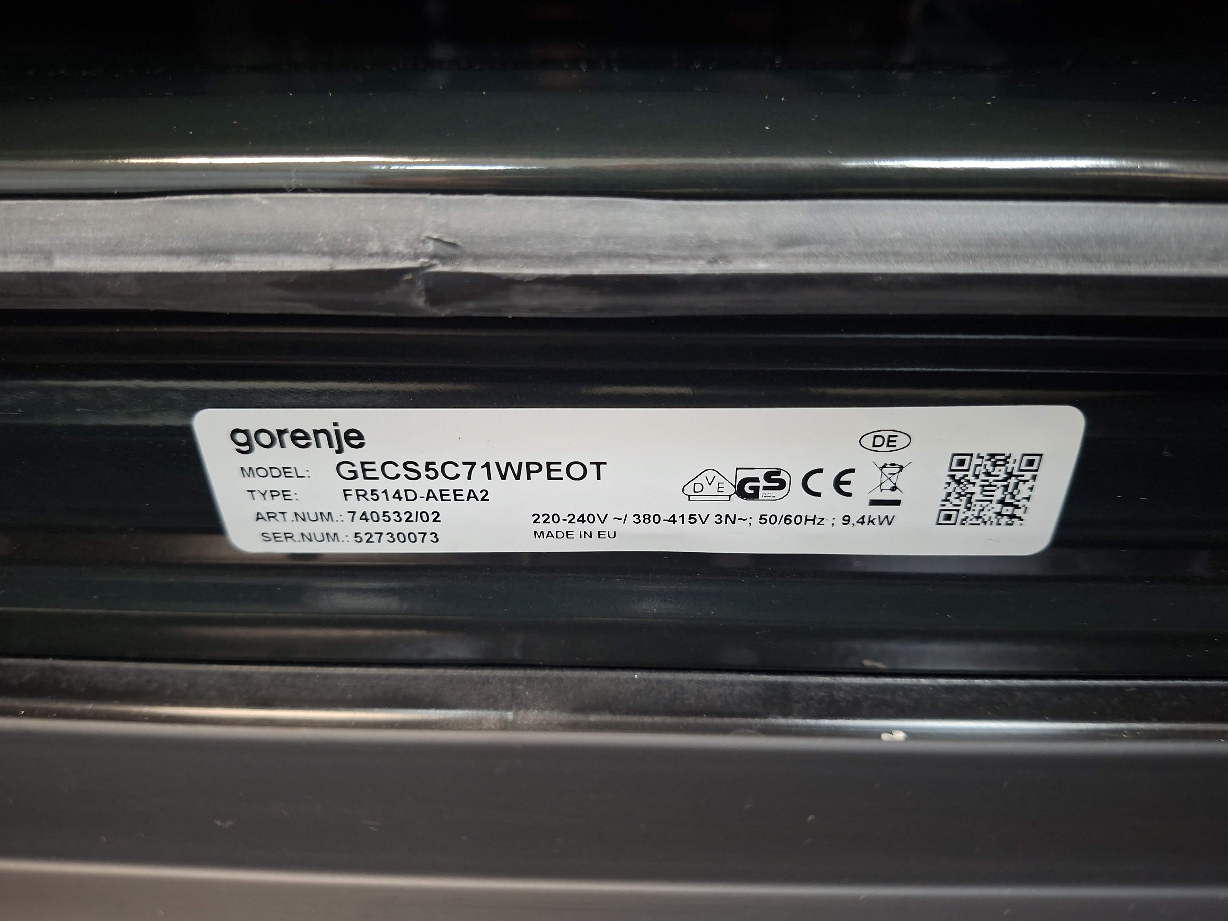 Šporet Gorenje GECS5C71WPEOT , 70 litara, 50cm