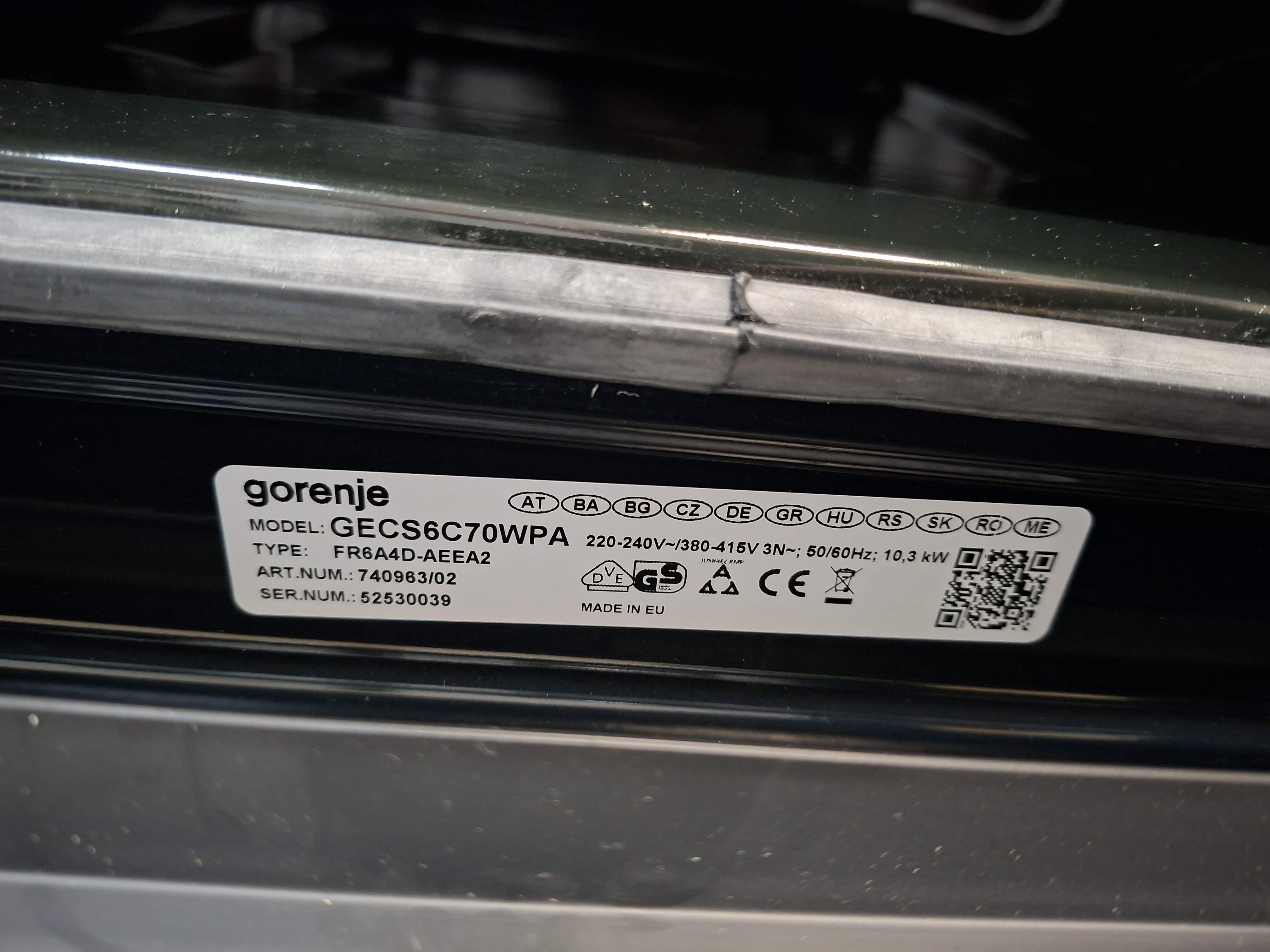 Šporet Gorenje GECS6C70WPA , 71 litara, 60cm