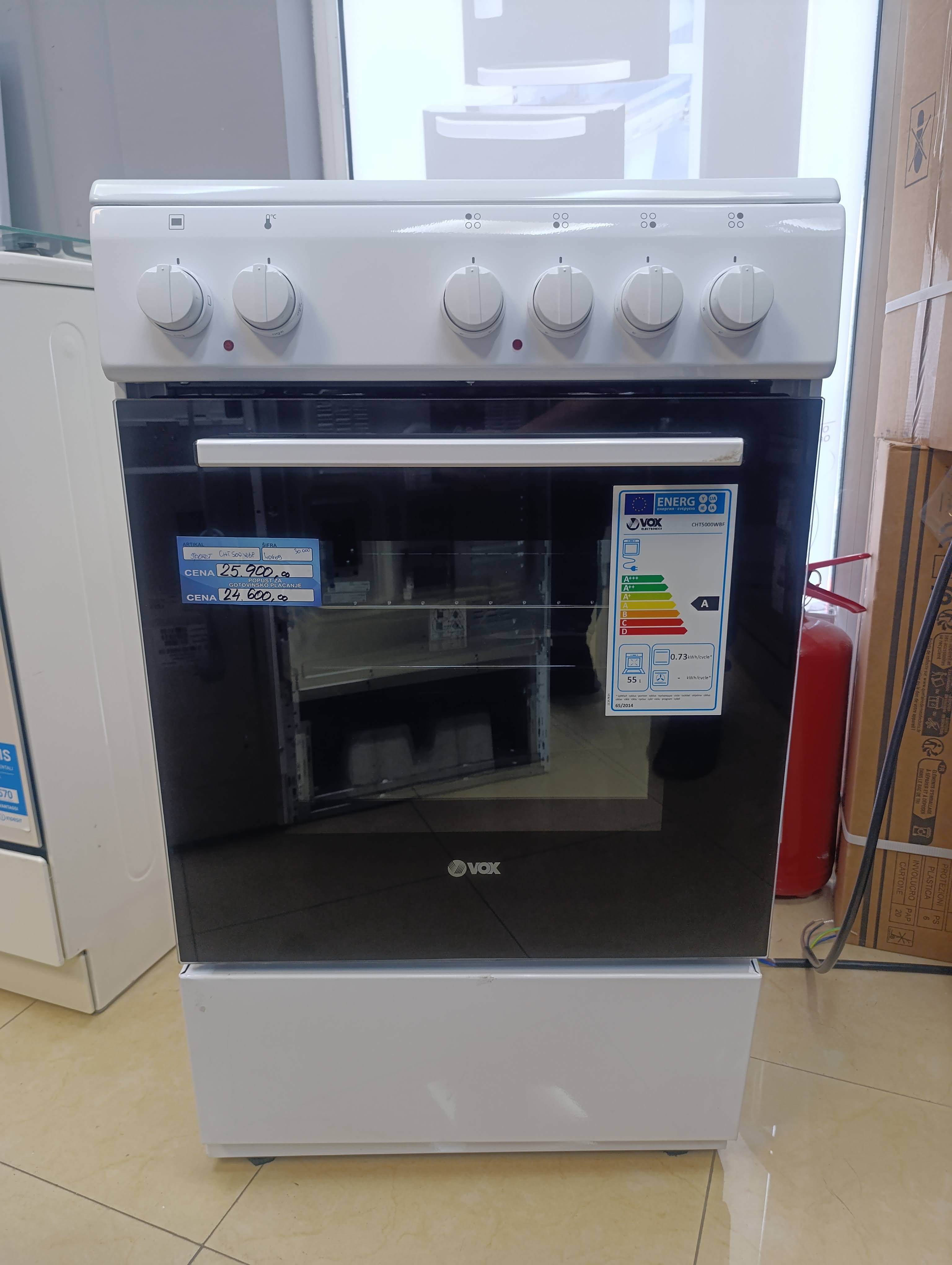 Šporet Vox CHT5000WBF , 50cm