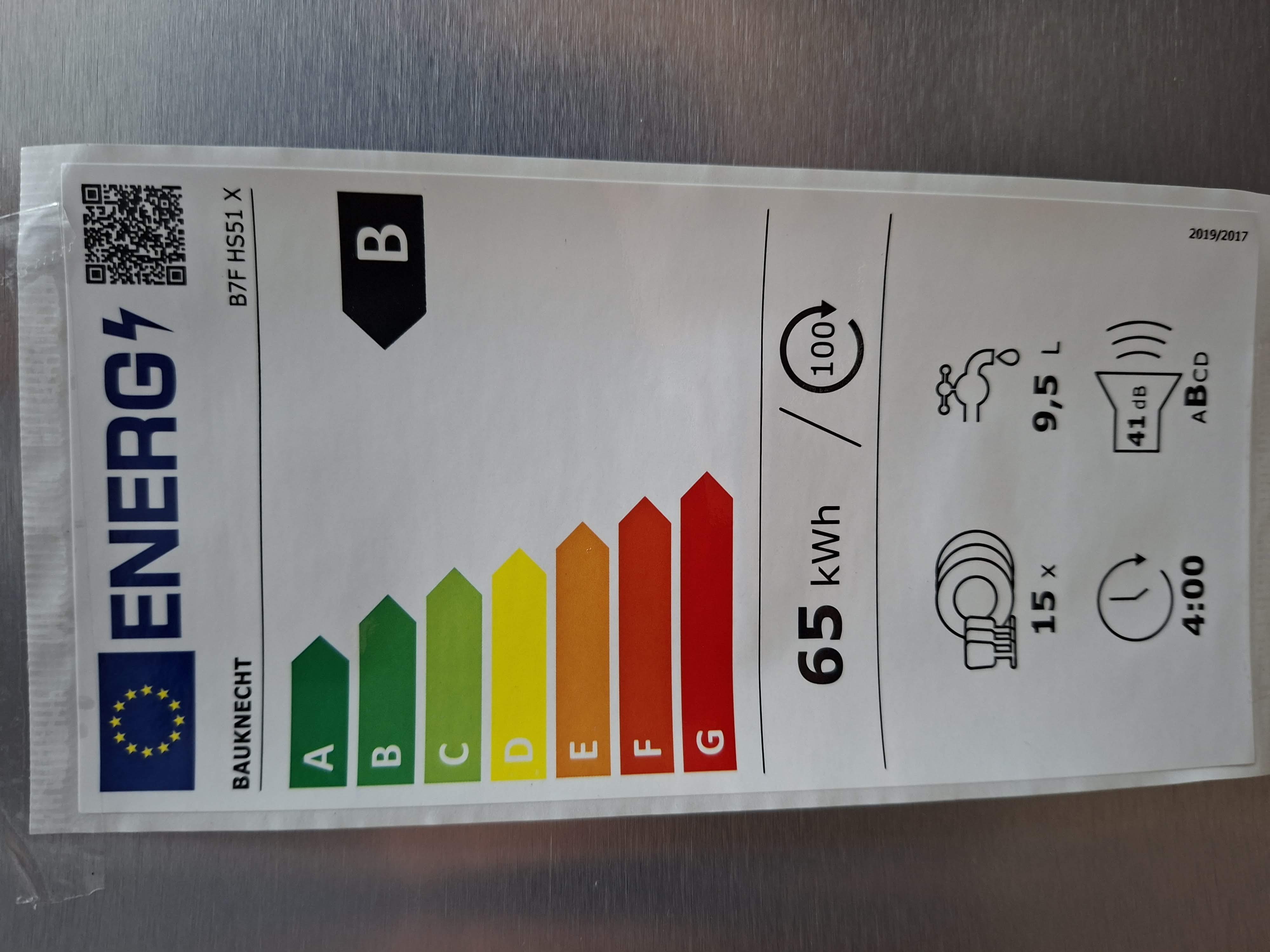 Sudo mašina Bauknecht  B7F HS51 X , 15 kompleta