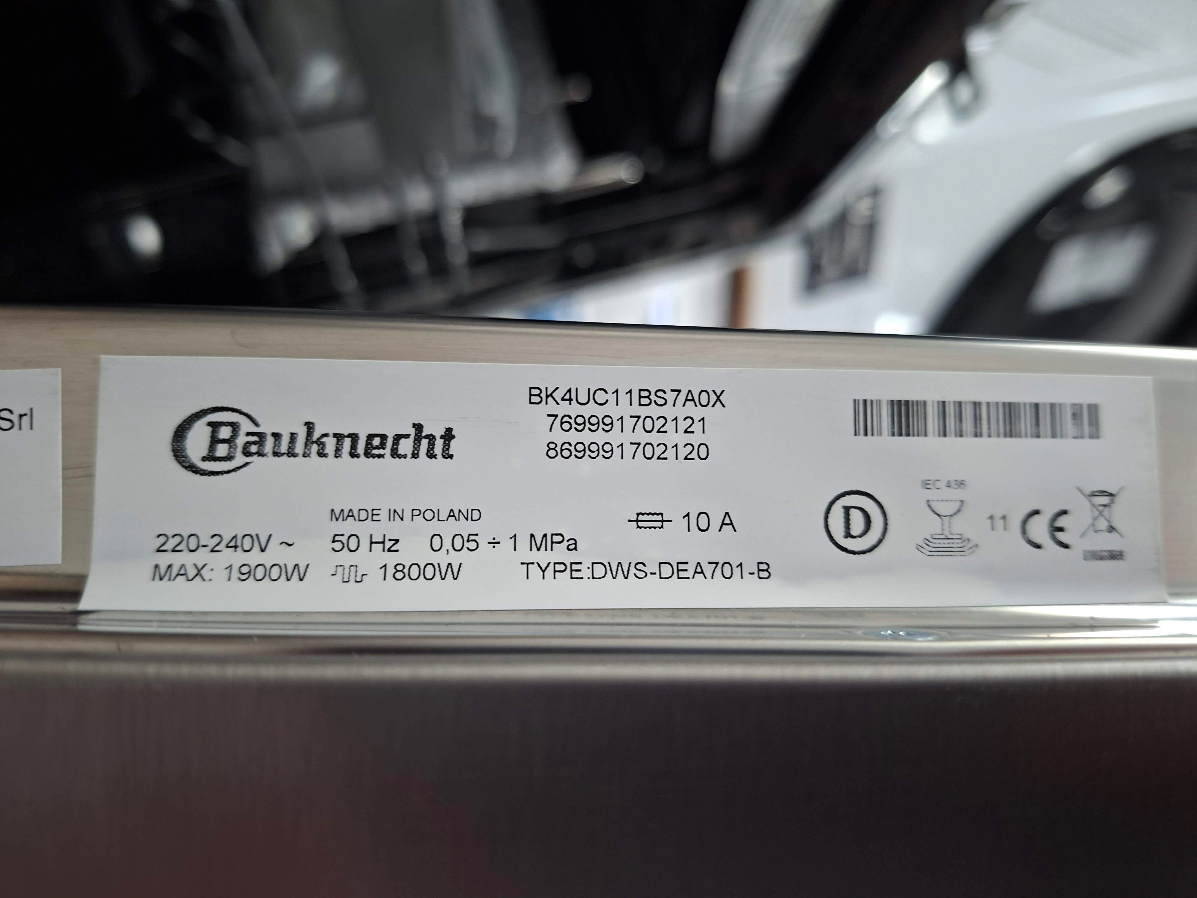 Sudo mašina Bauknecht BK4UC11BS7A0X , 45 cm.