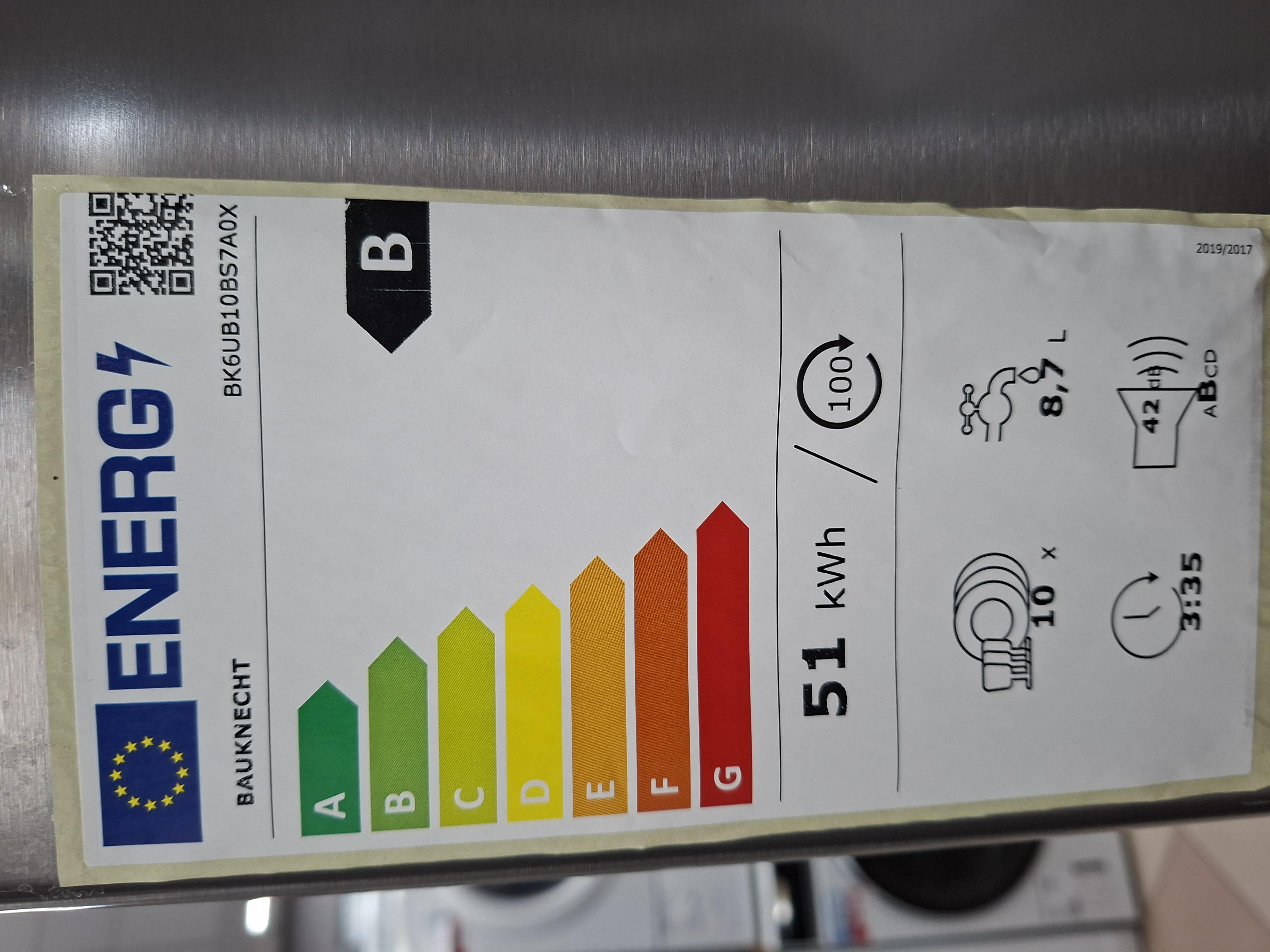 Sudo mašina Bauknecht BK6UB10BS7A0X , 10 kompleta