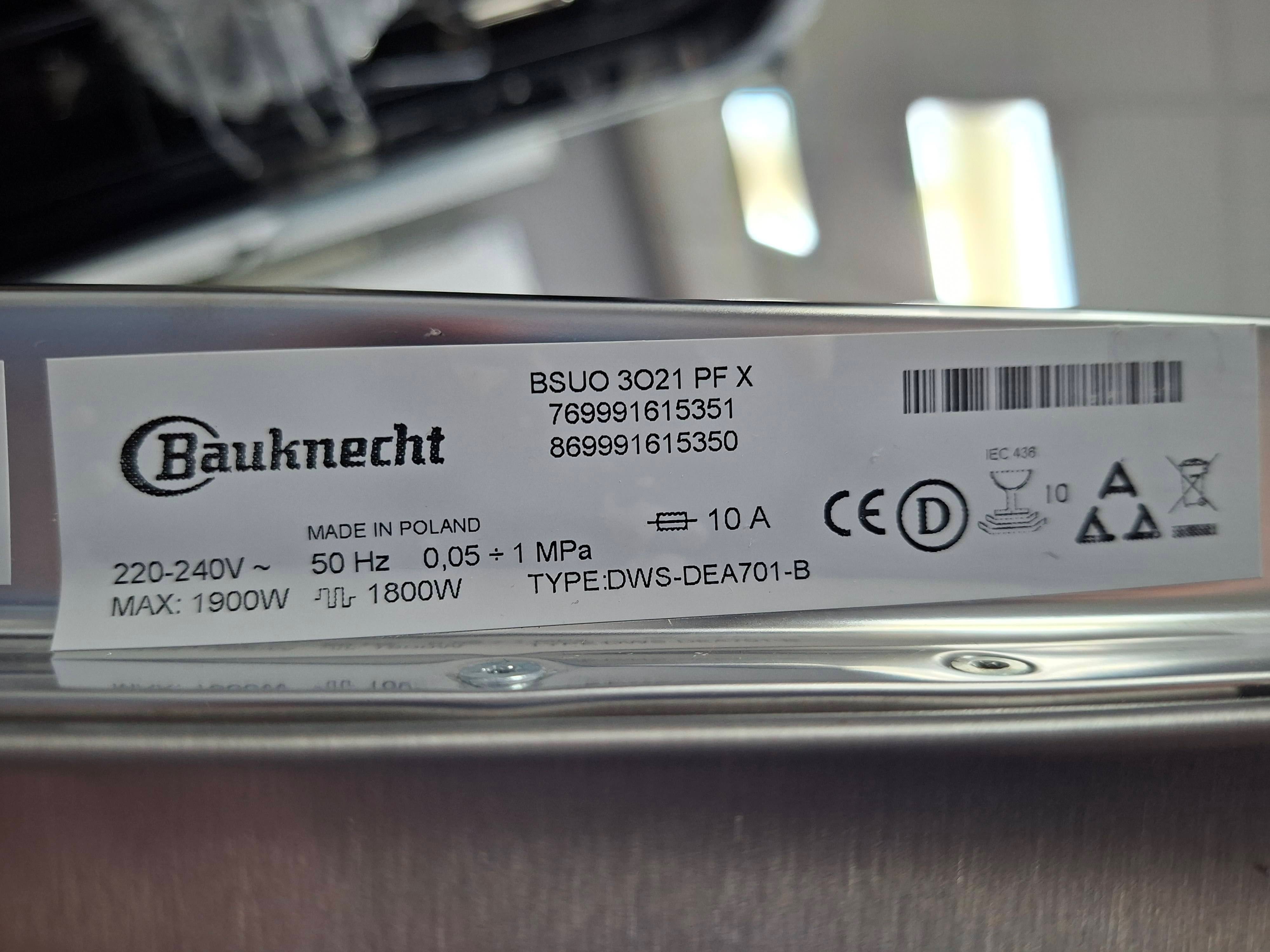 Sudo mašina Bauknecht BSUO 3O21 PF X, 45cm
