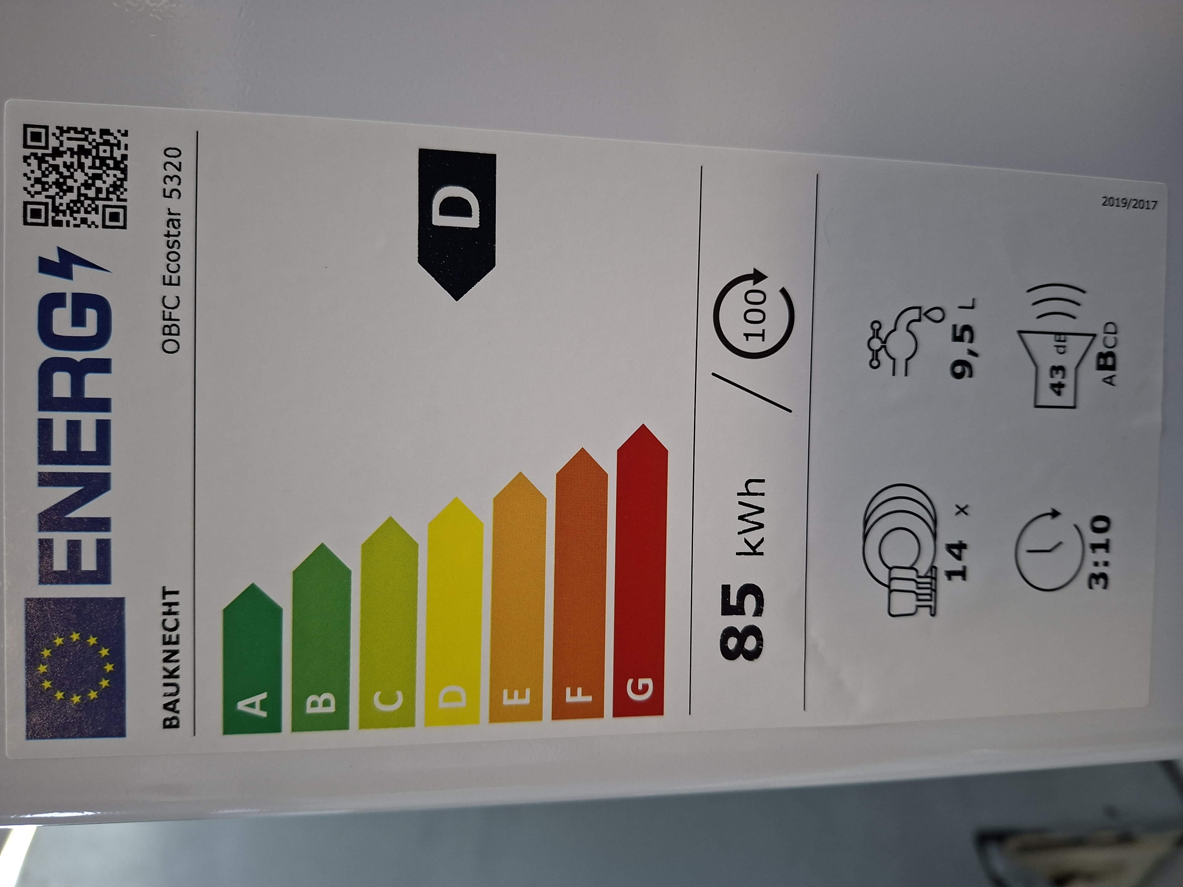 Sudo mašina Bauknecht OBFC Ecostar 5320 , 14 kompleta