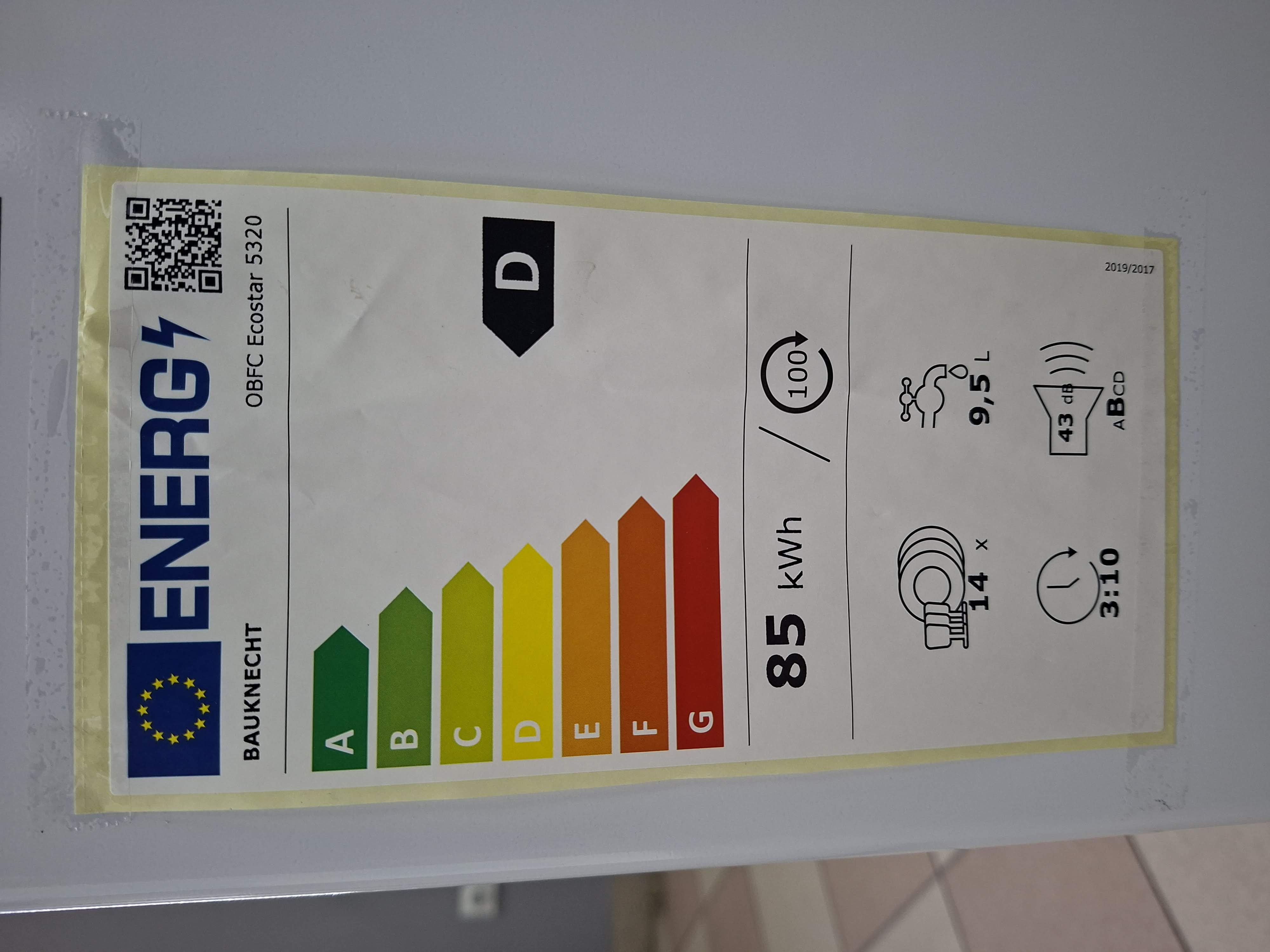 Sudo mašina Bauknecht OBFC Ecostar 5320 , 14 kompleta