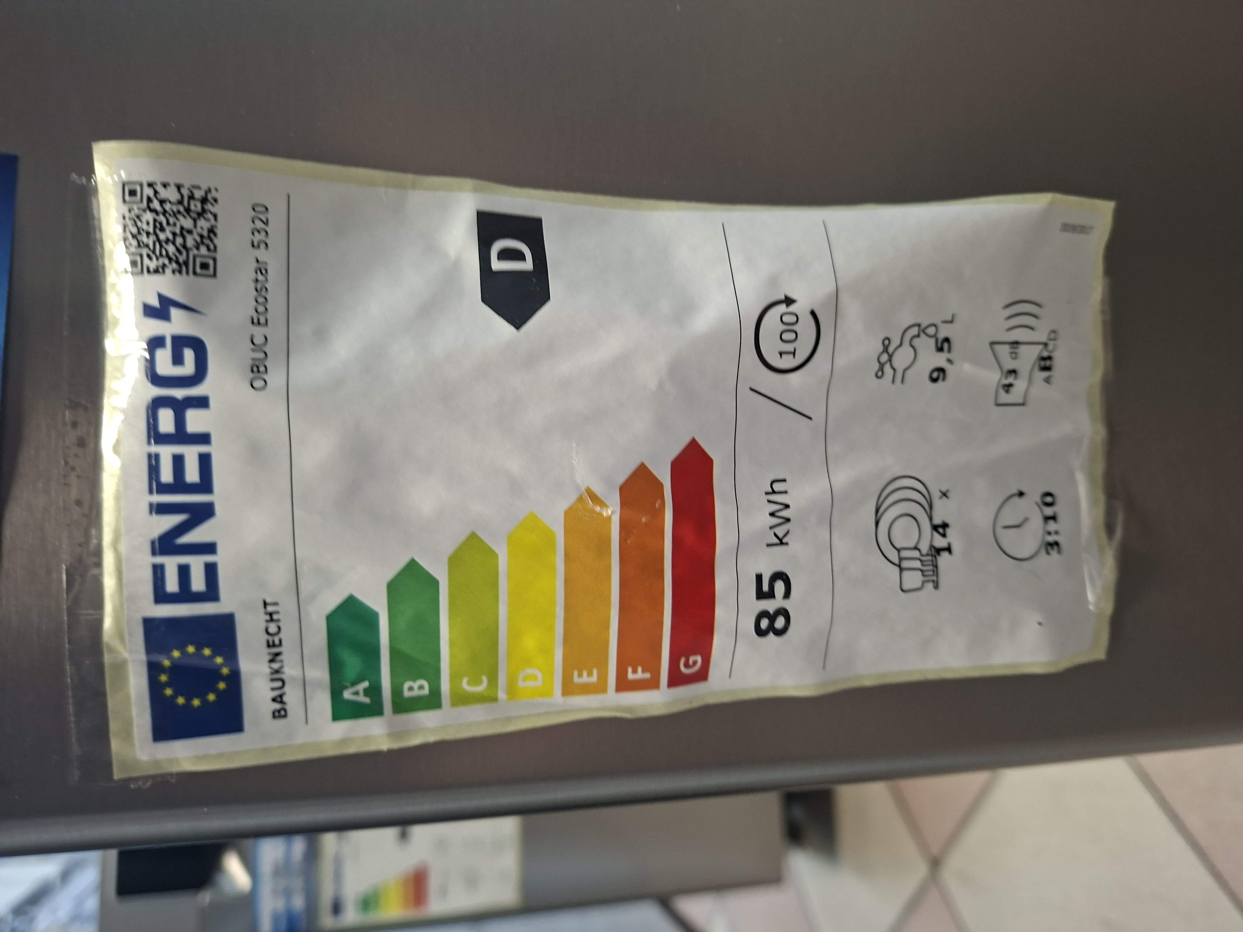 Sudo mašina Bauknecht OBUC Ecostar 5320, 14kompleta