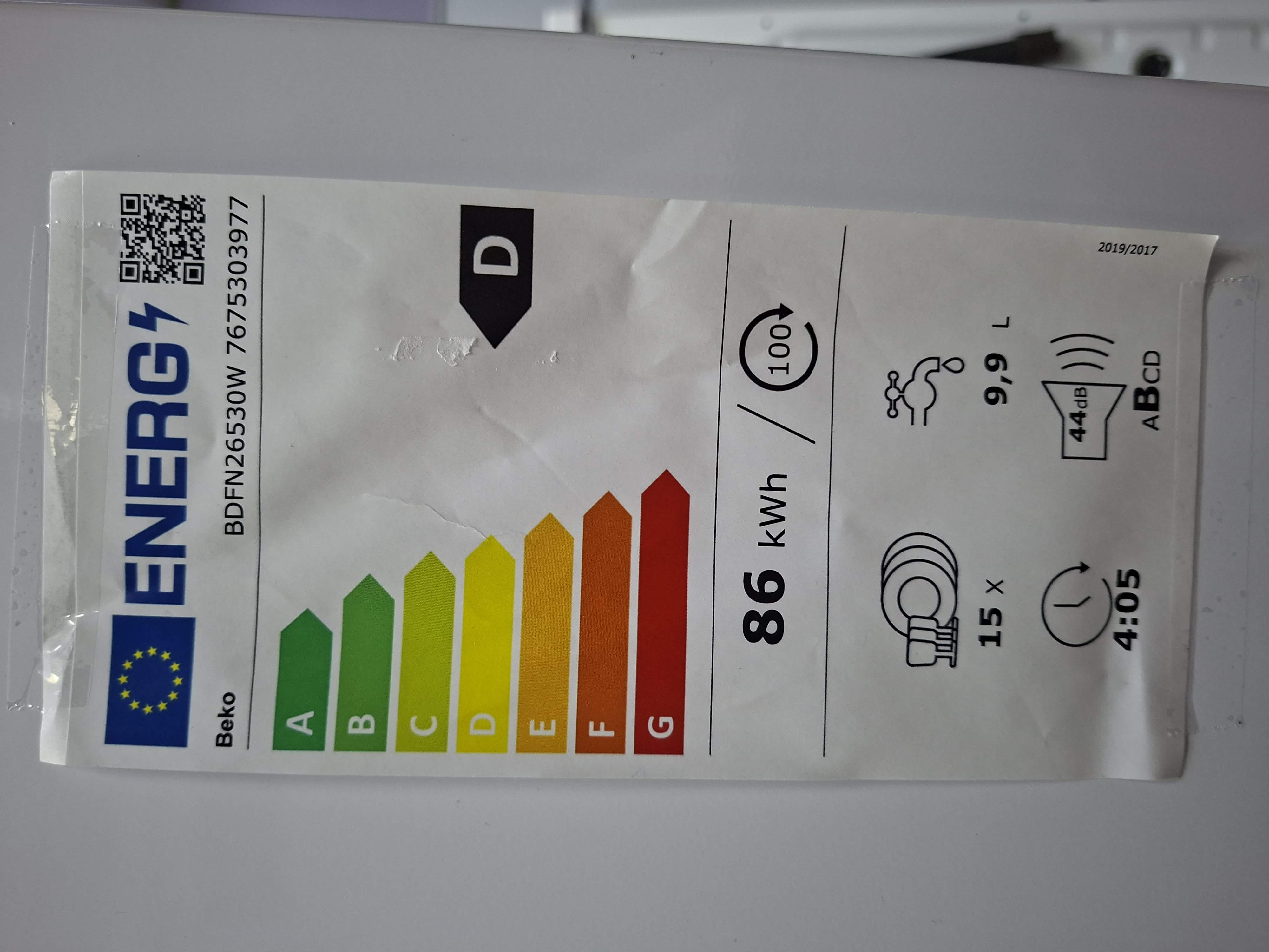 Sudo mašina Beko BDFN26530W, 14 kompleta