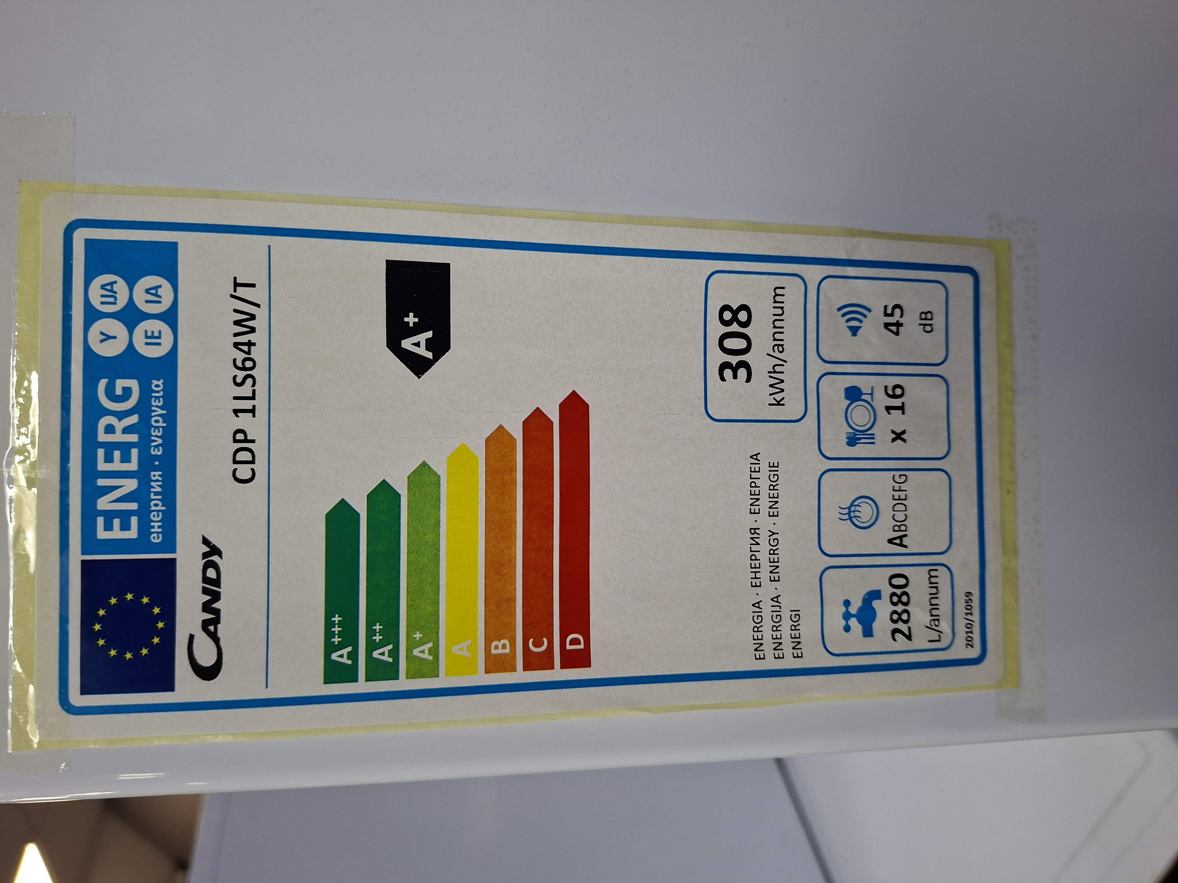 Sudo mašina Candy CDP 1LS64 W/T, 16kompleta