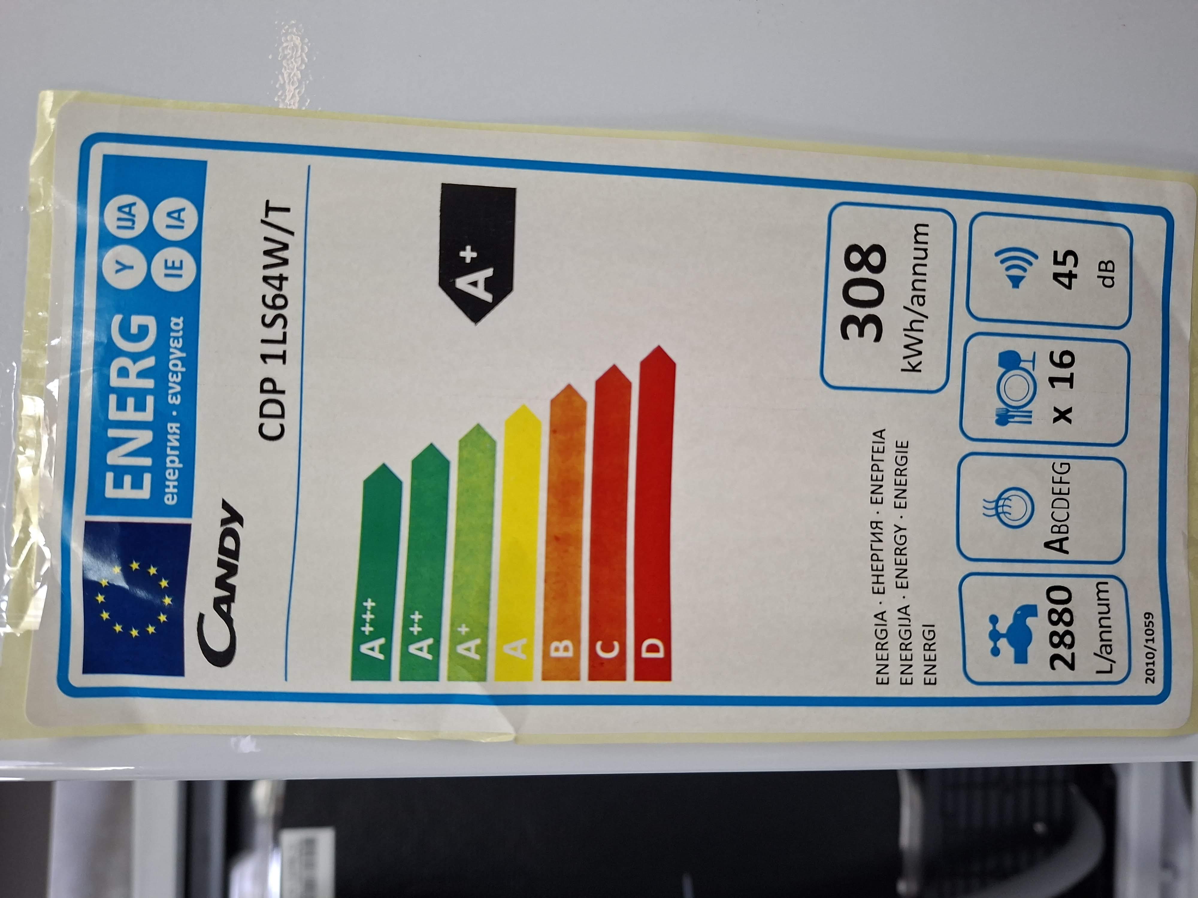 Sudo mašina Candy CDP 1LS64 W/T, 16kompleta